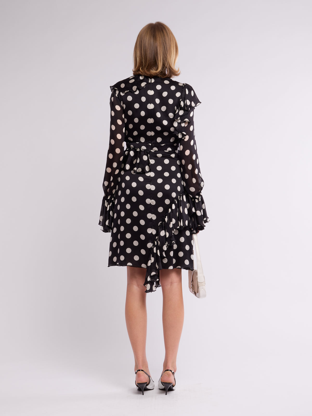 Gucci 2010s Polka Dot Ruffle Dress