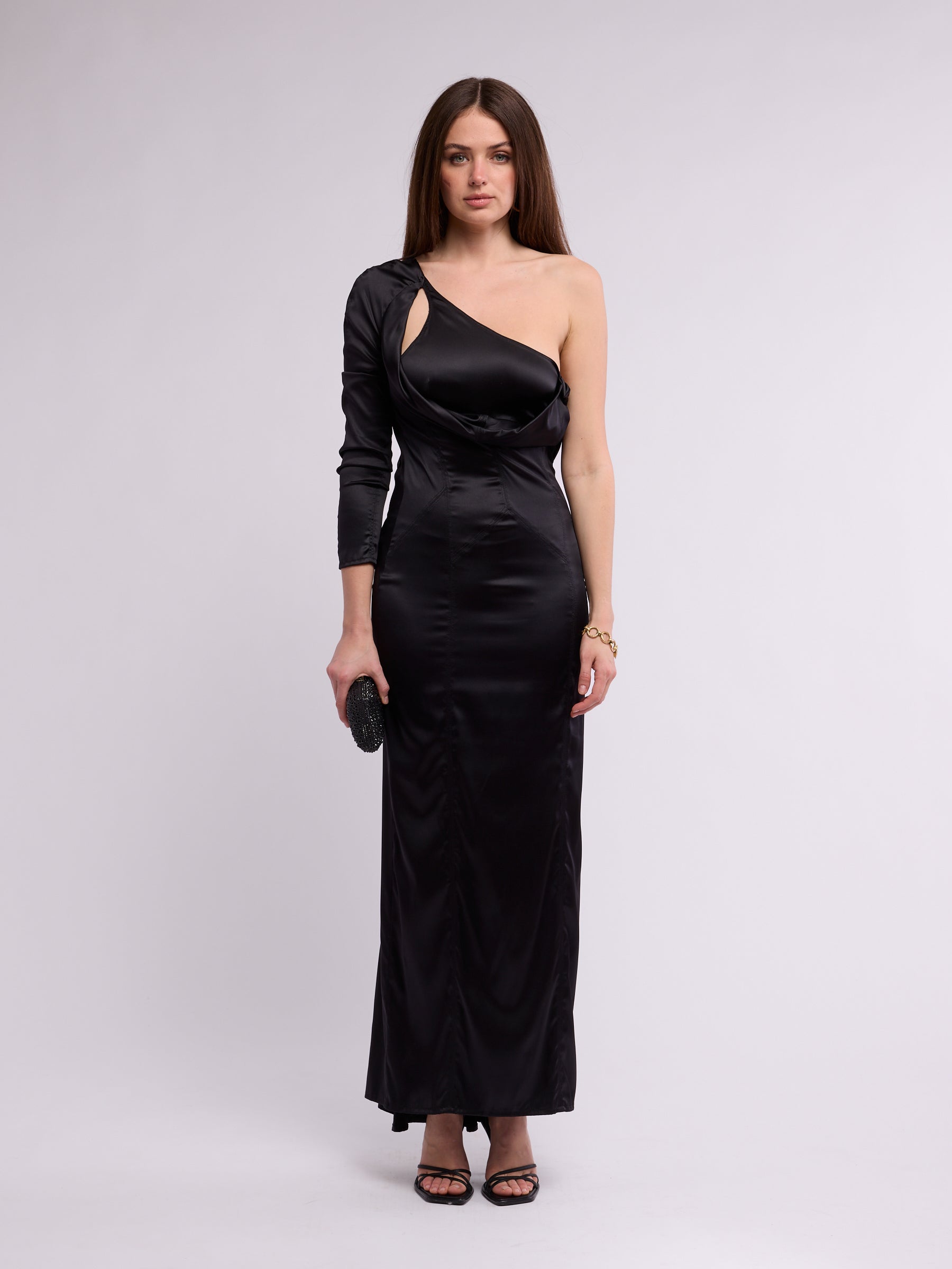 gucci cut out dress Gucci Crystal G Cutout Dress in Black M