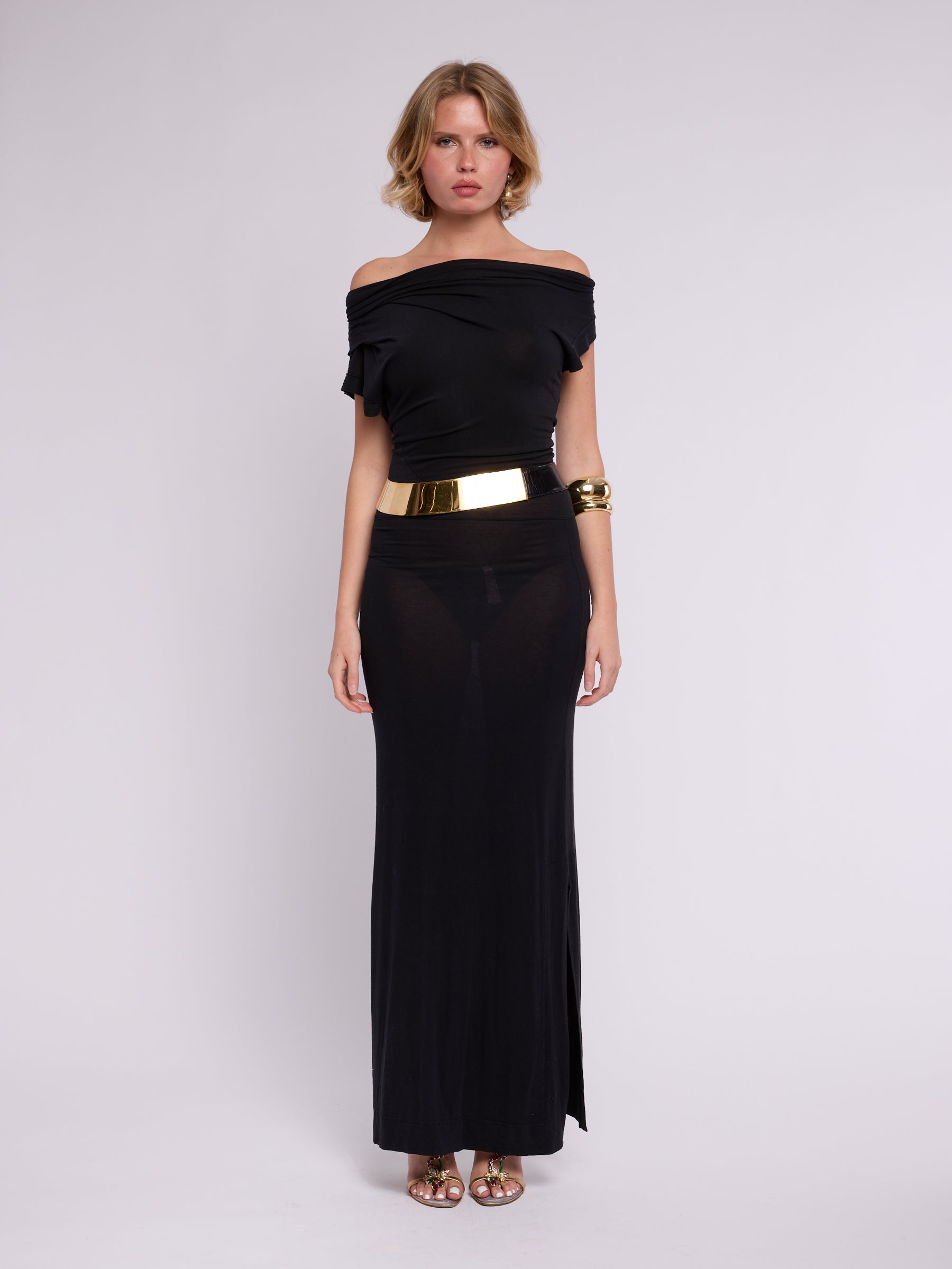 Gucci by Tom Ford FW 1996 Gold Leather Belt