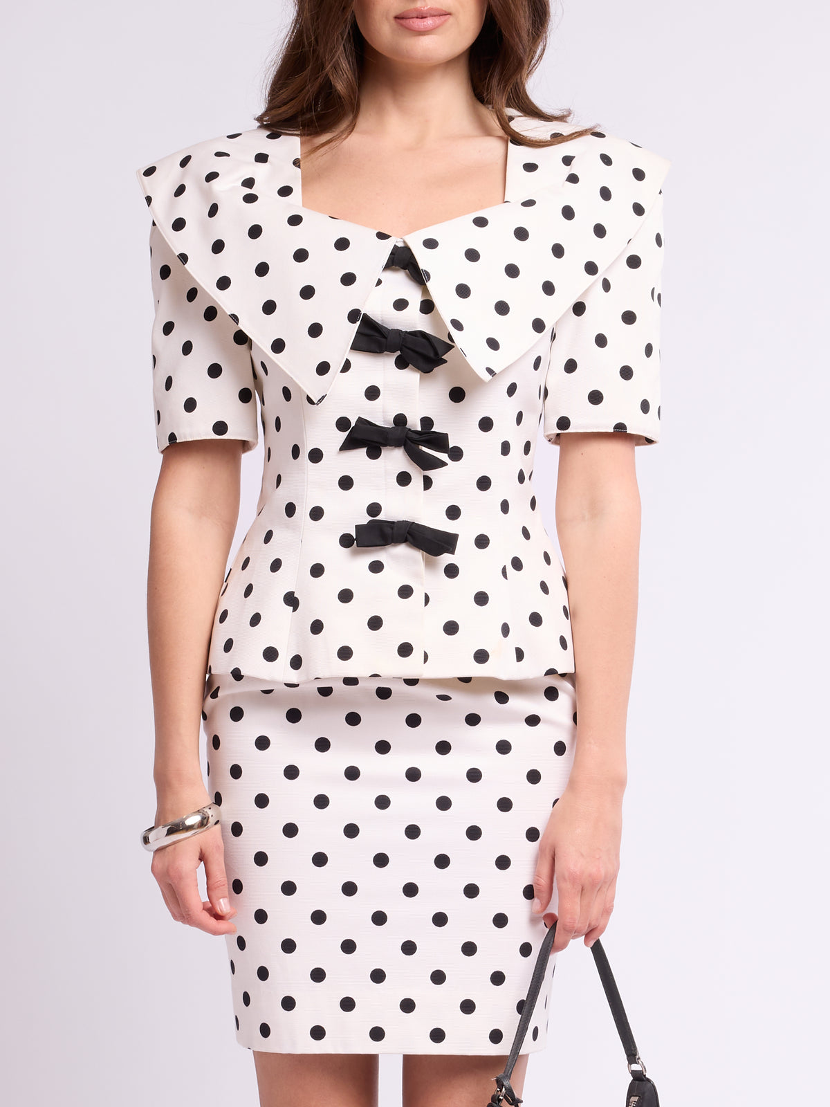 Guy Laroche 1980s Polka Dot Set