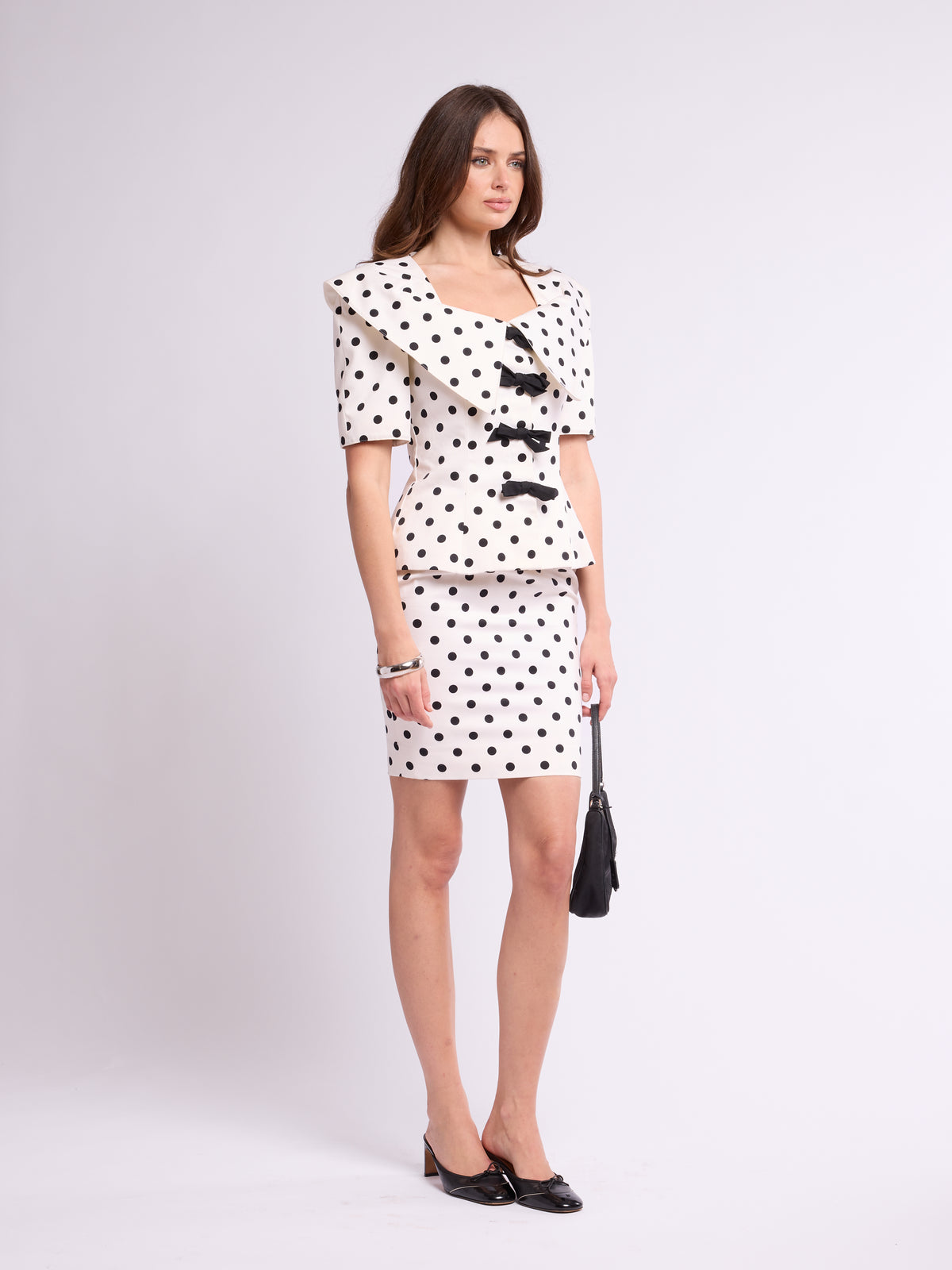 Guy Laroche 1980s Polka Dot Set