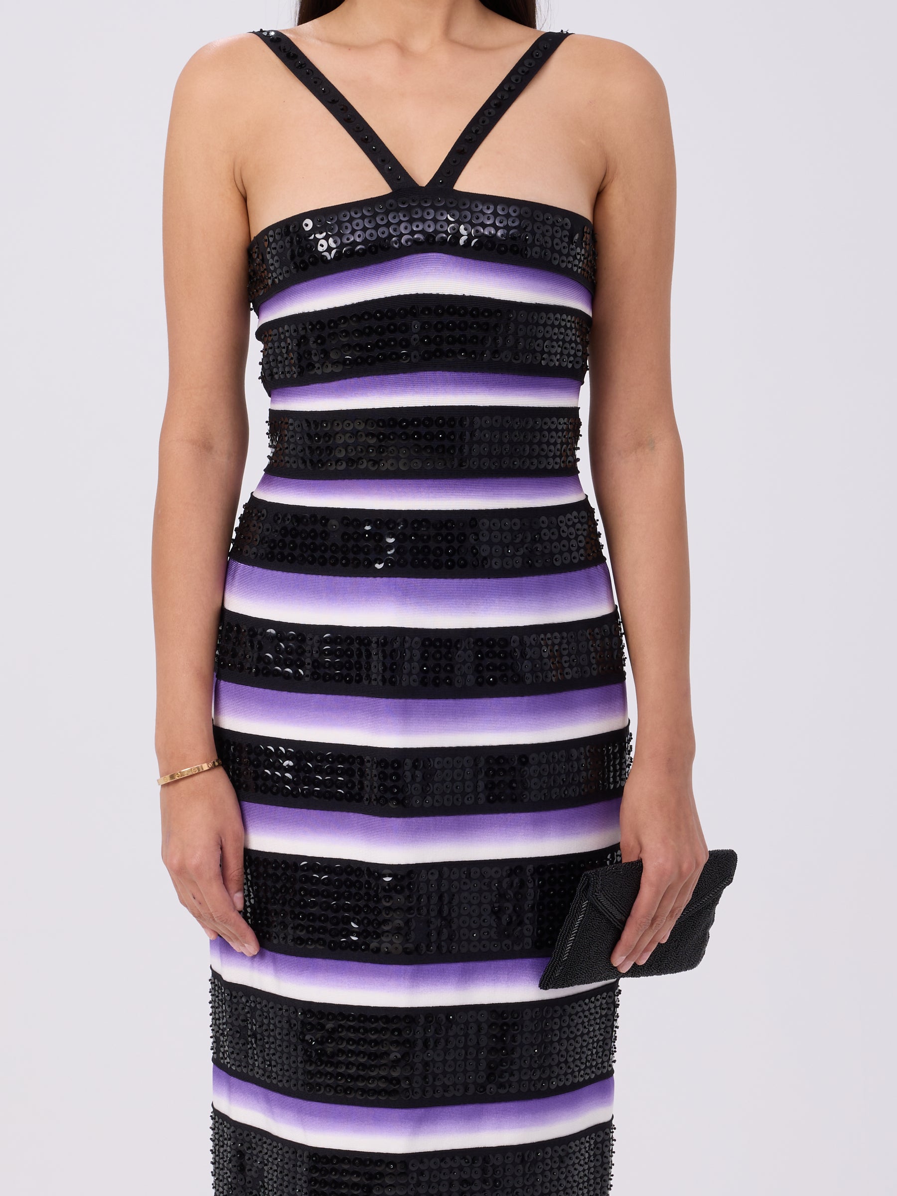 Herve Leger SS 1997 Sequin Runway Gown