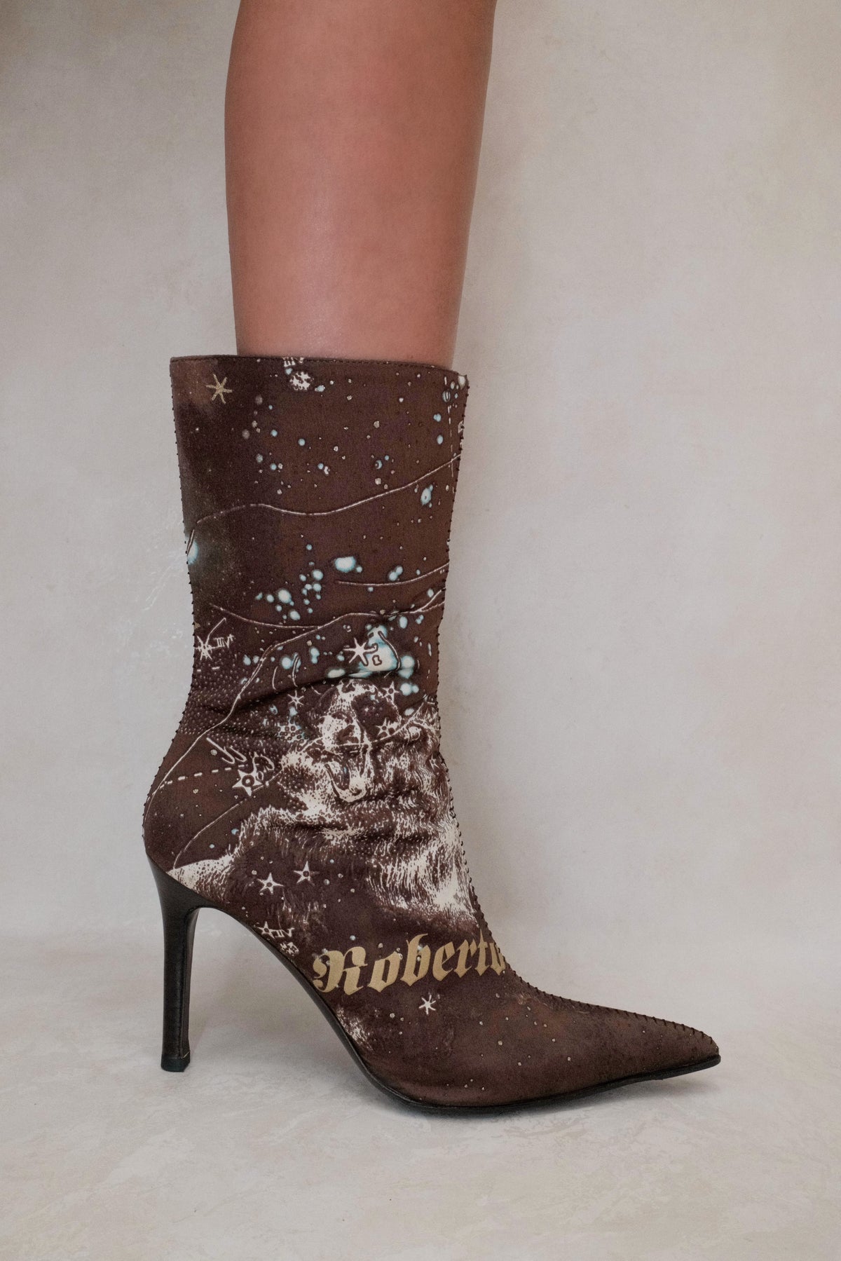Roberto Cavalli SS 2003 Constellation Ankle Boots
