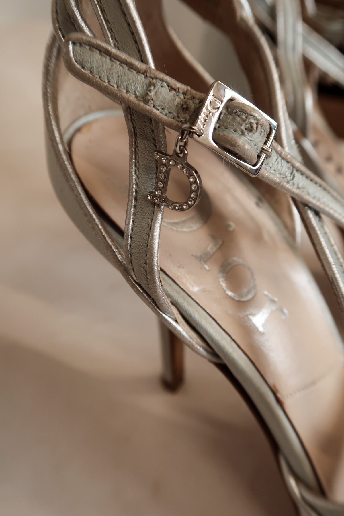 Christian Dior 2000s Light Blue Satin Heels