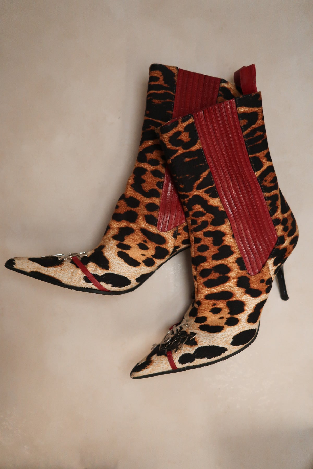 Christian Dior by Galliano FW 2004 Leopard "I Love Dior" Ankle Boots
