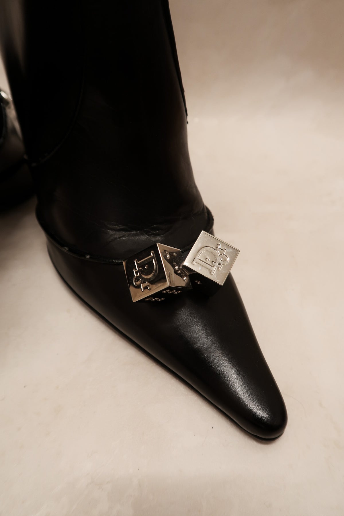 Christian Dior by Galliano FW 2004 Black Gambler Ankle Boots