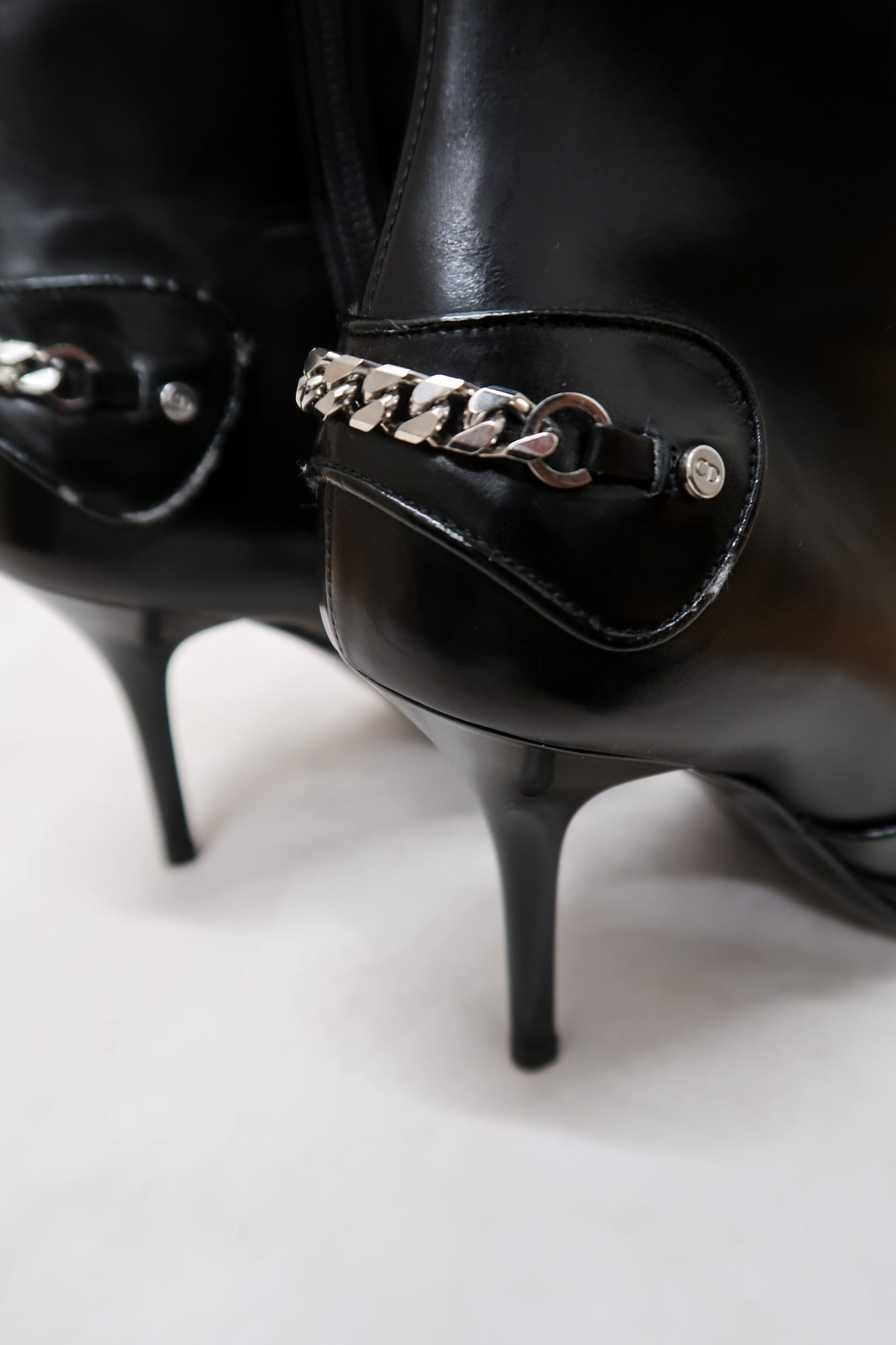 Christian Dior by Galliano FW 2004 Black Gambler Ankle Boots