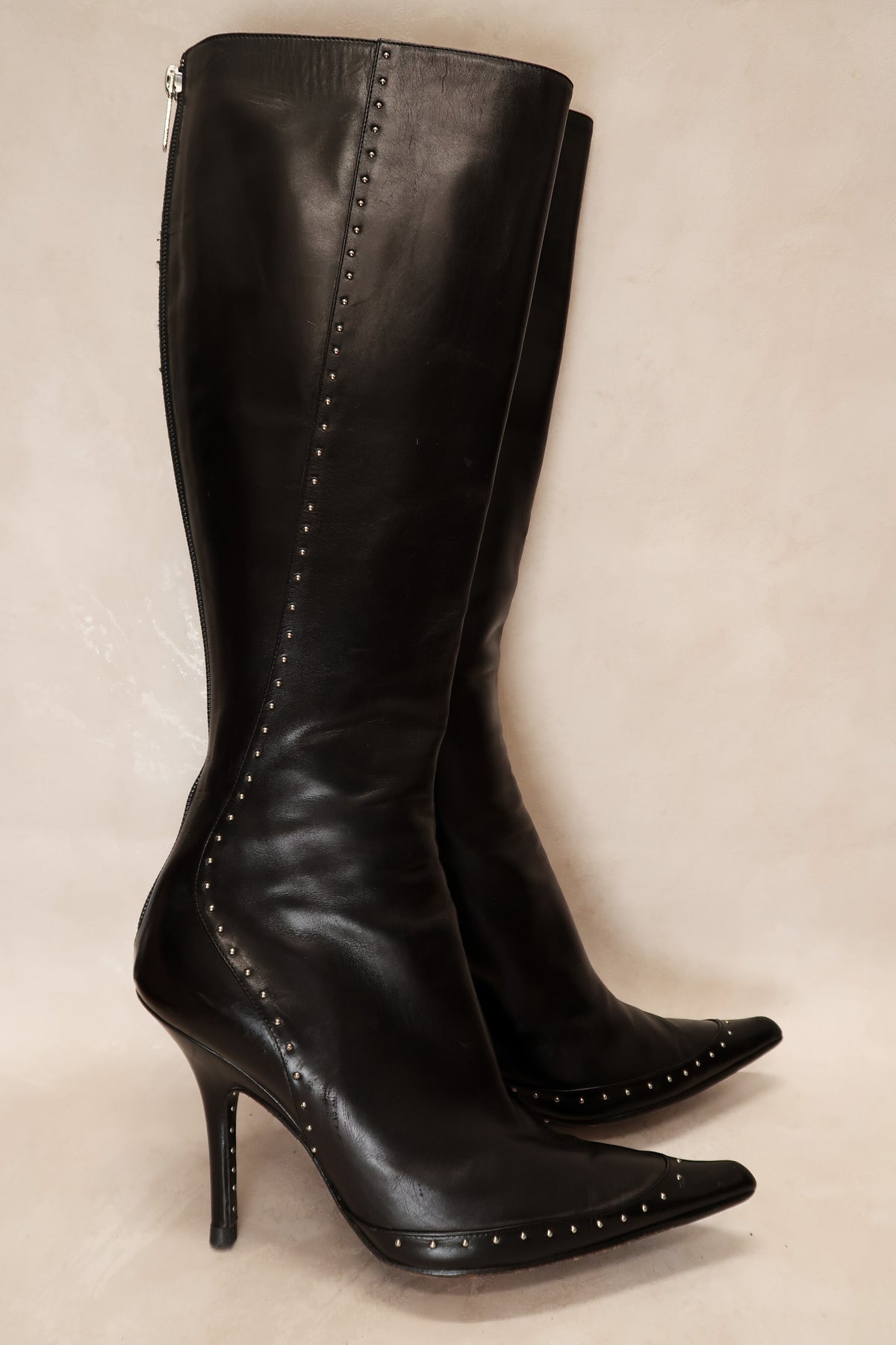 Christian Dior by Galliano SS 2004 Black Studded Boots