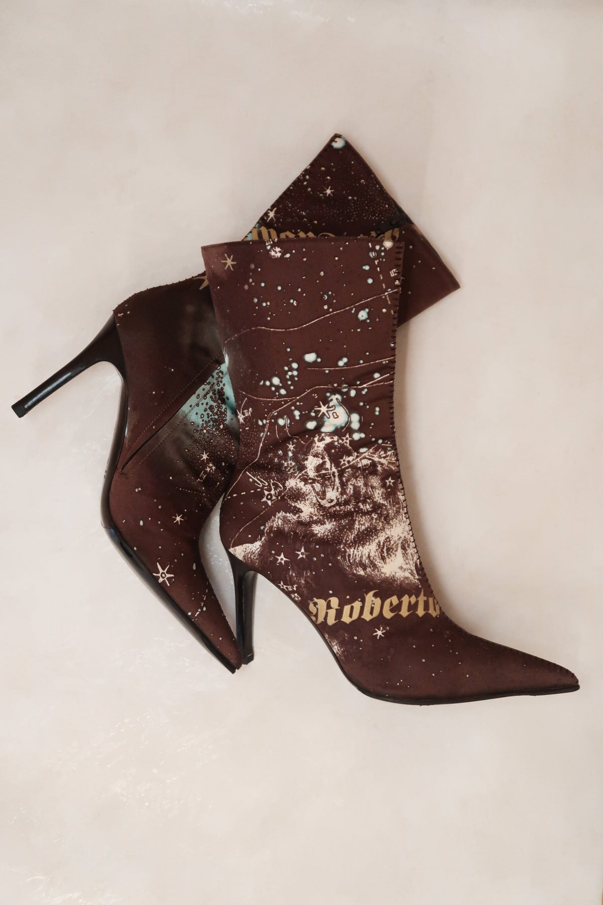 Roberto Cavalli SS 2003 Constellation Ankle Boots