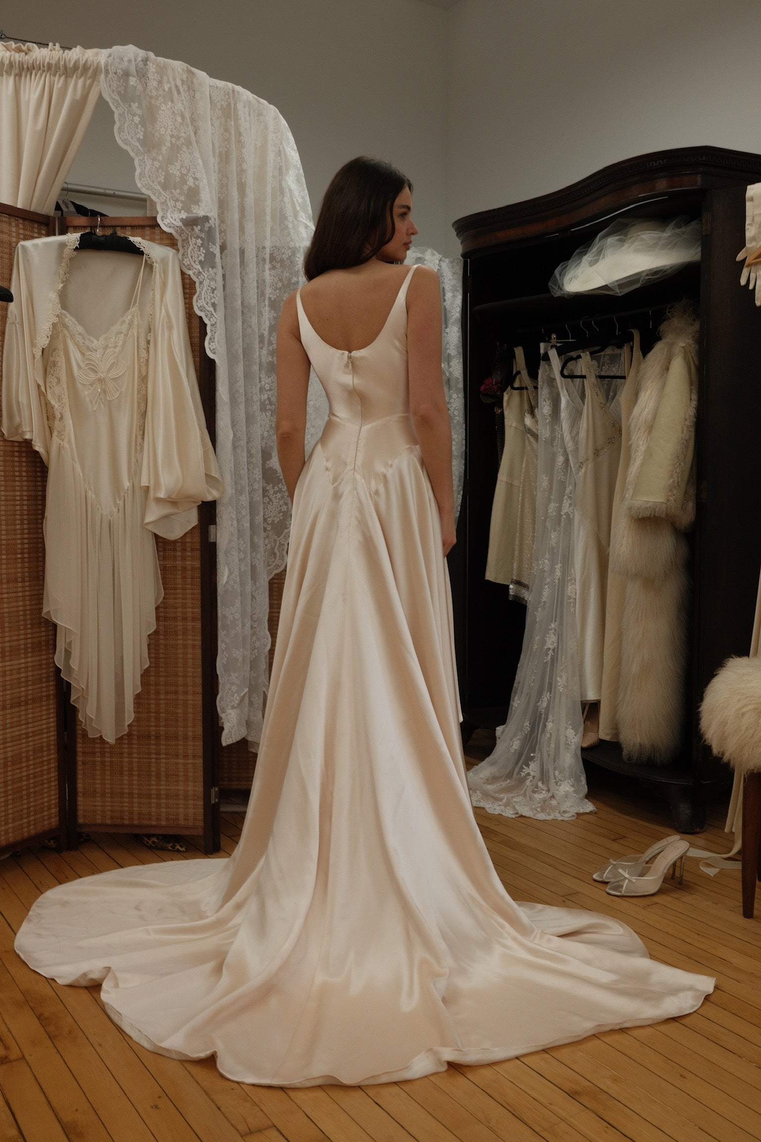 Unsigned 1990s Handmade Blush Gown