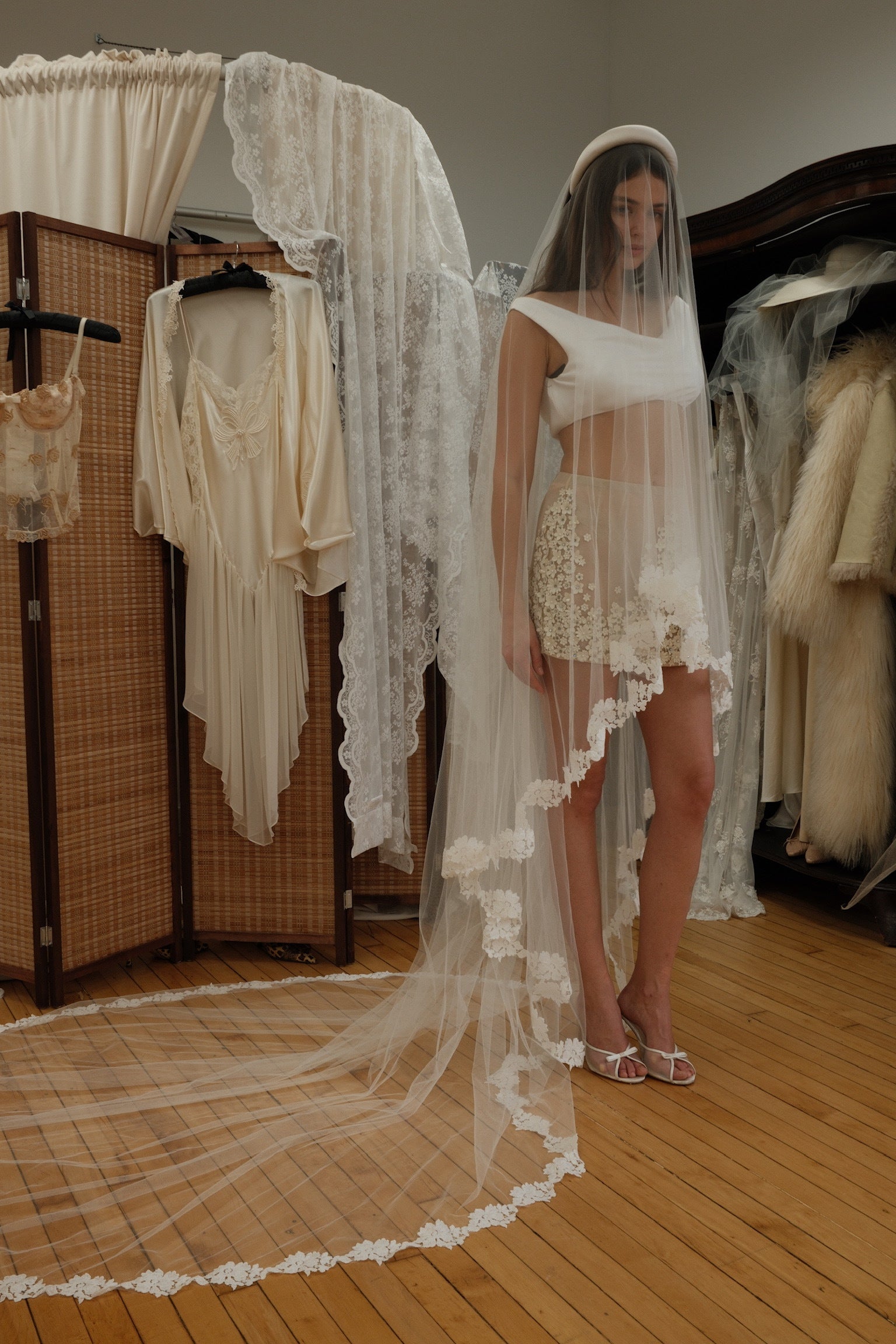 Valentino 2019 Sheer Embellished Skirt