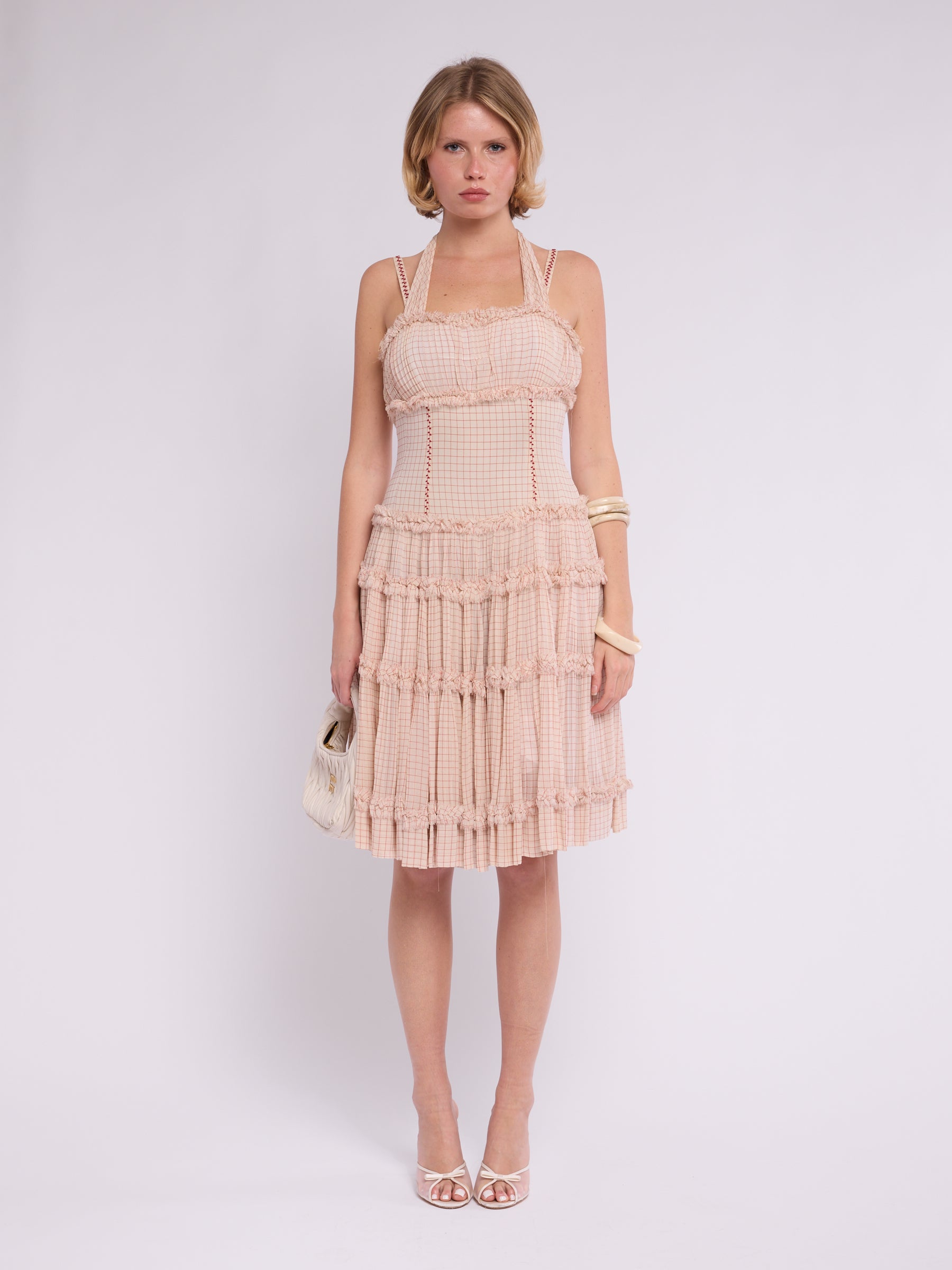 Jean Paul Gaultier 2000s Gingham Ruffle Dress