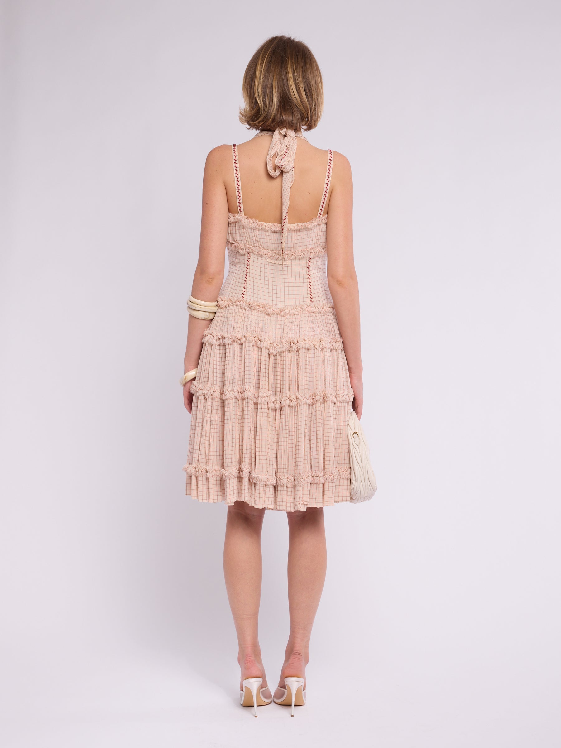 Jean Paul Gaultier 2000s Gingham Ruffle Dress