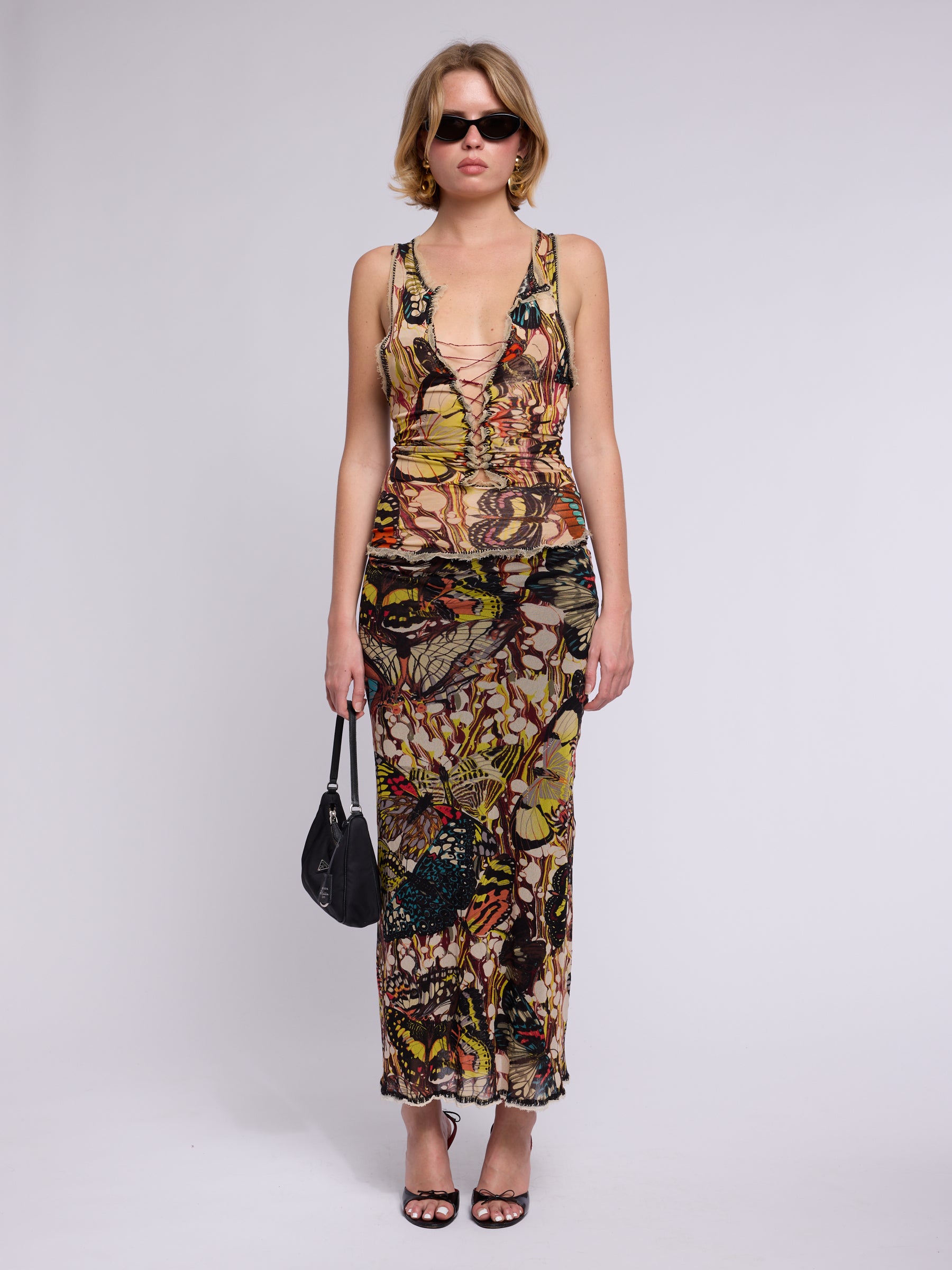 Jean Paul Gaultier SS 2003 Mesh Butterfly Tank