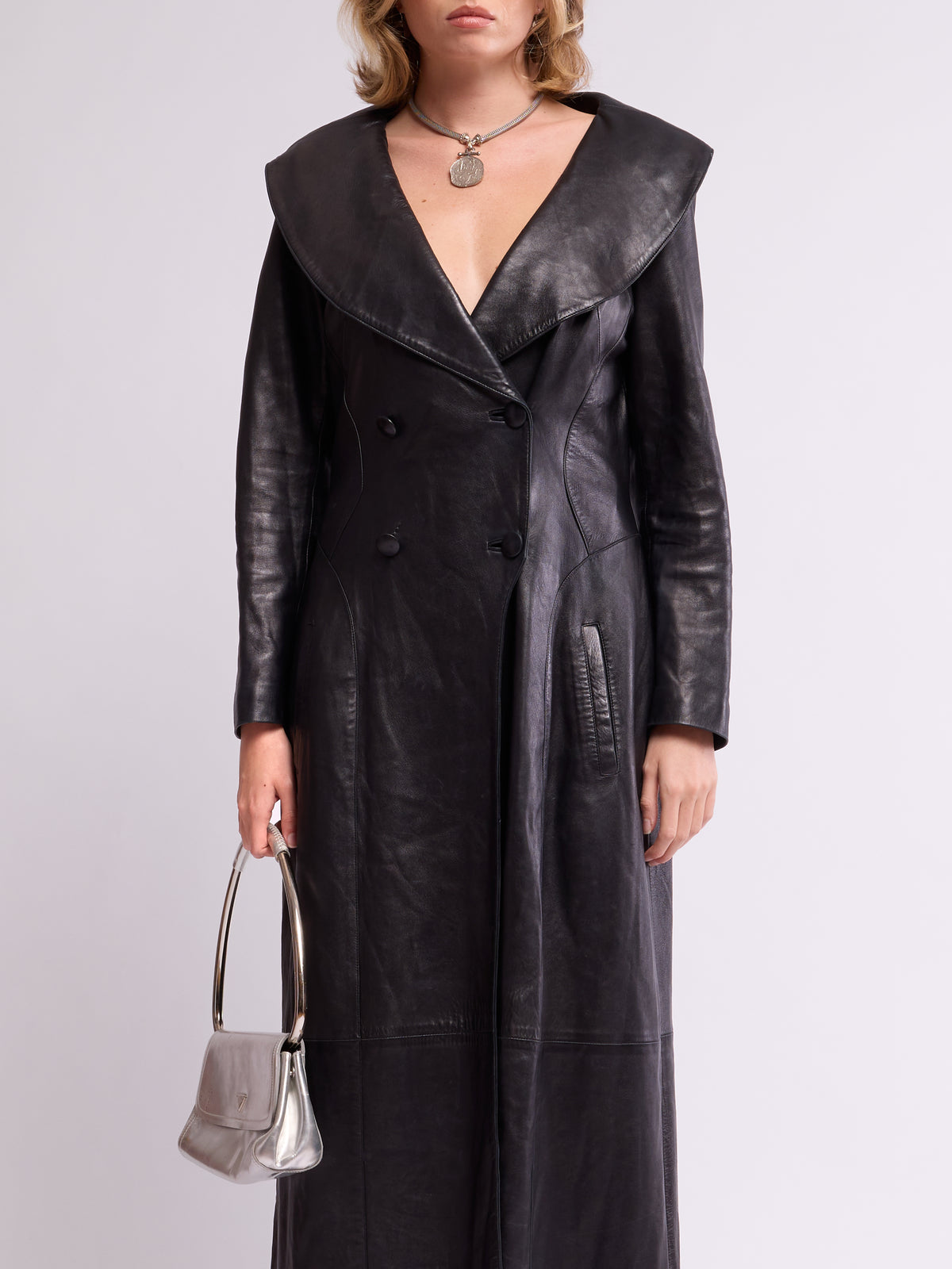 Jitrois 2000s Black Leather Coat