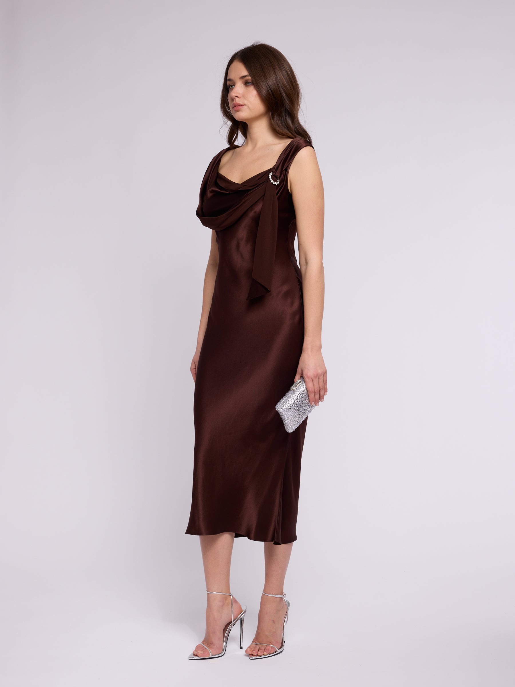John Galliano FW 2005 Brown Jeweled Dress