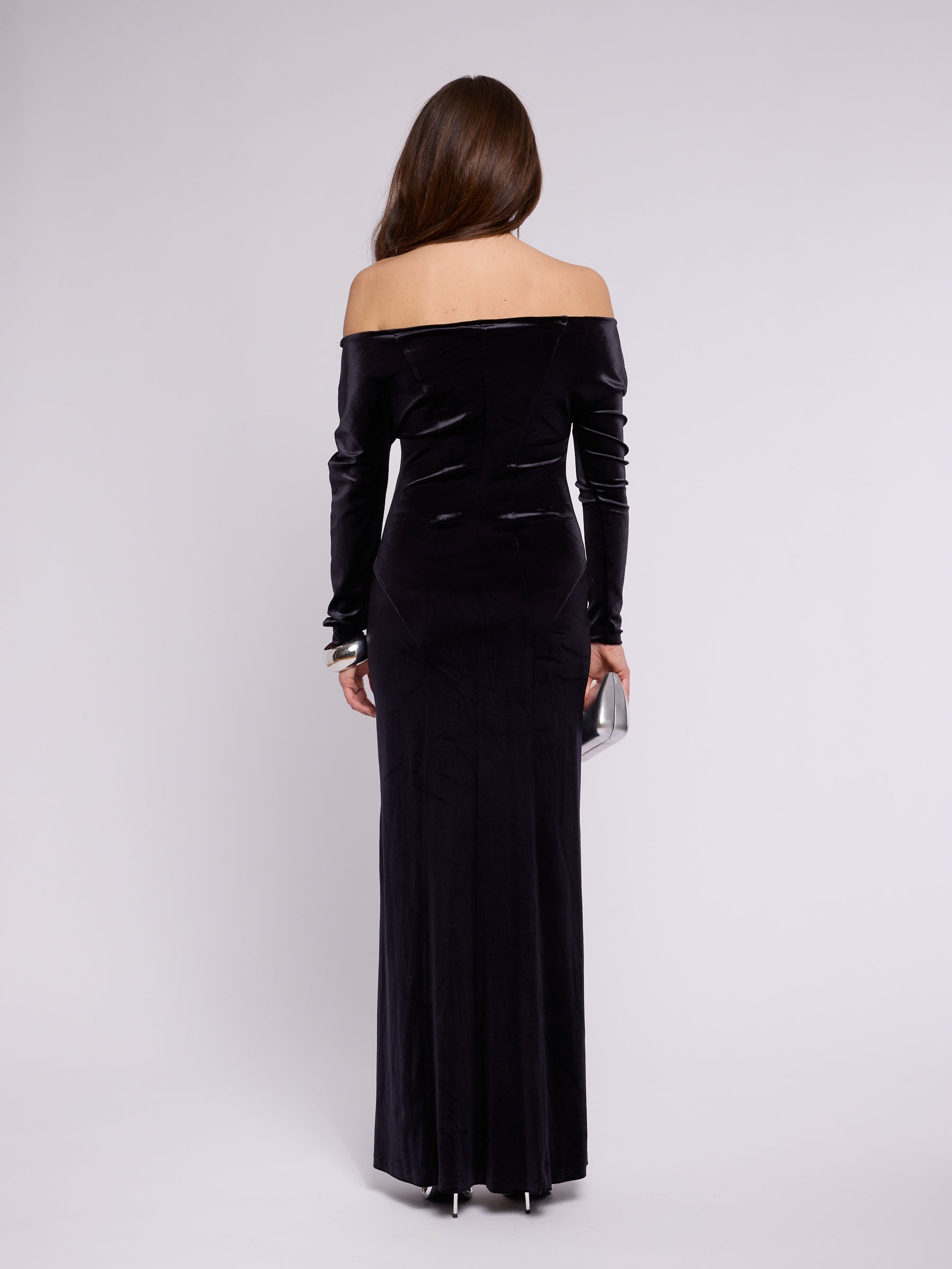 La Perla Late 1990s Black Velvet Gown