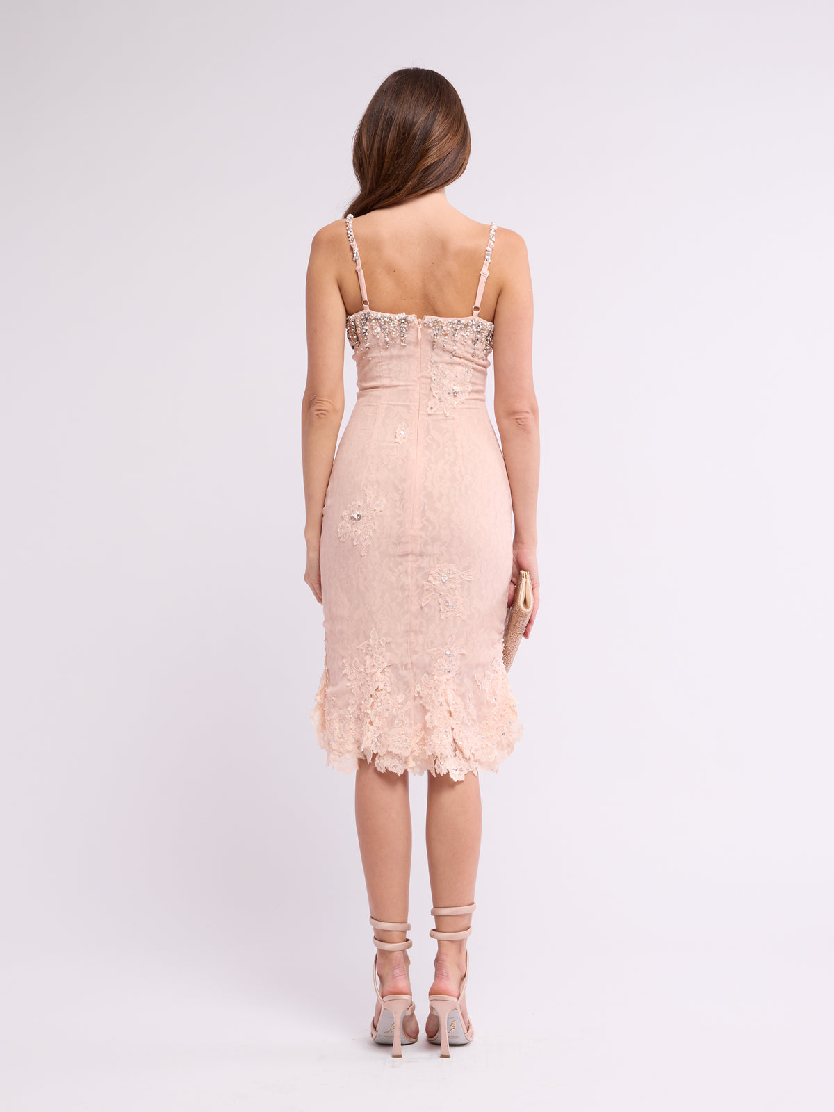 Mandalay 2000s Blush Lace Dress