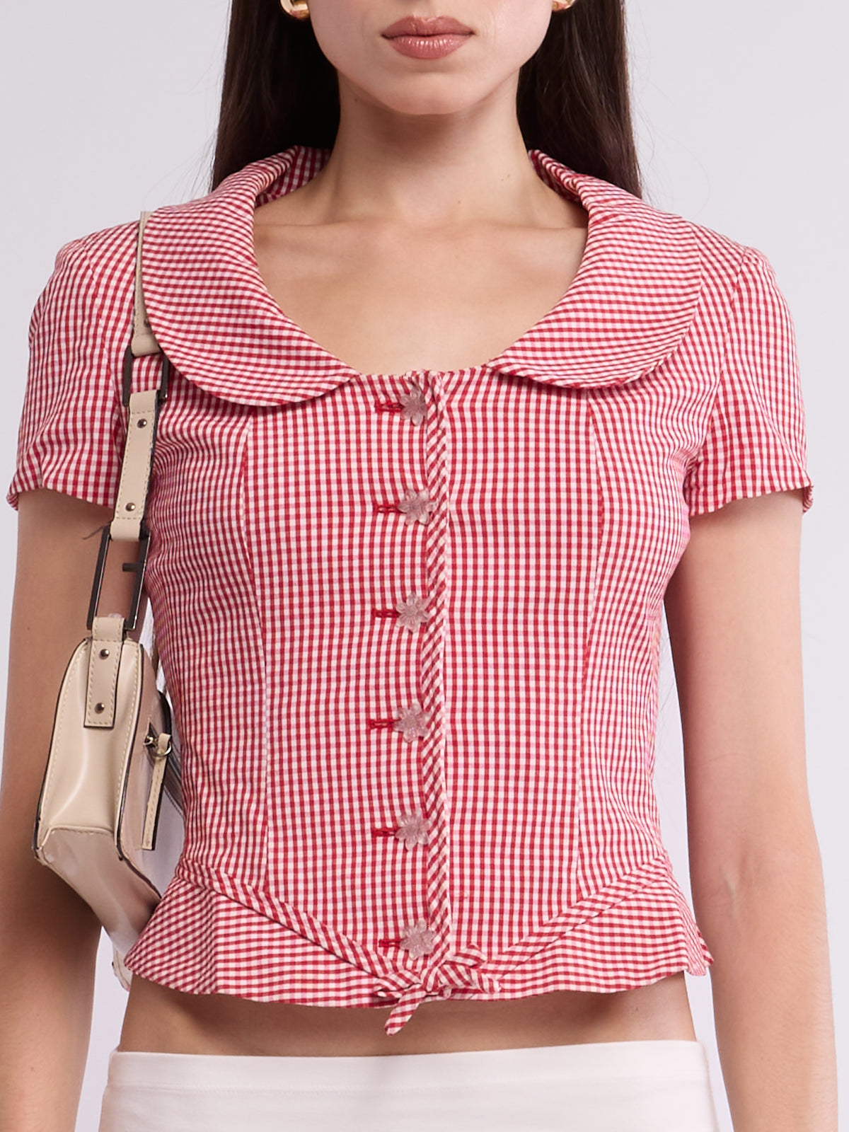 Moschino 1990s Gingham Top