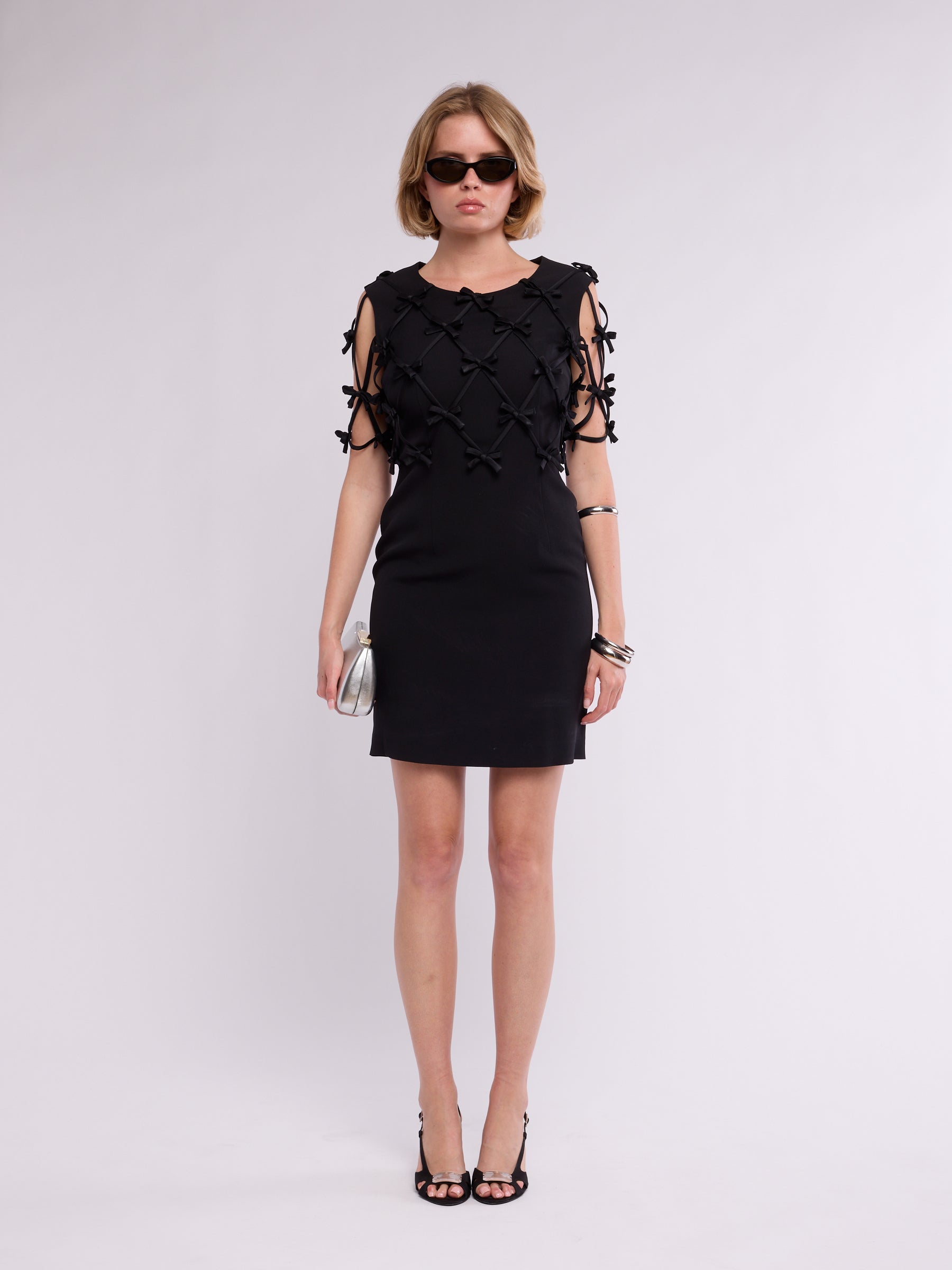 moschino cheap and chic black dress Moschino Cheap & Chic 2000s Black Bow Dress