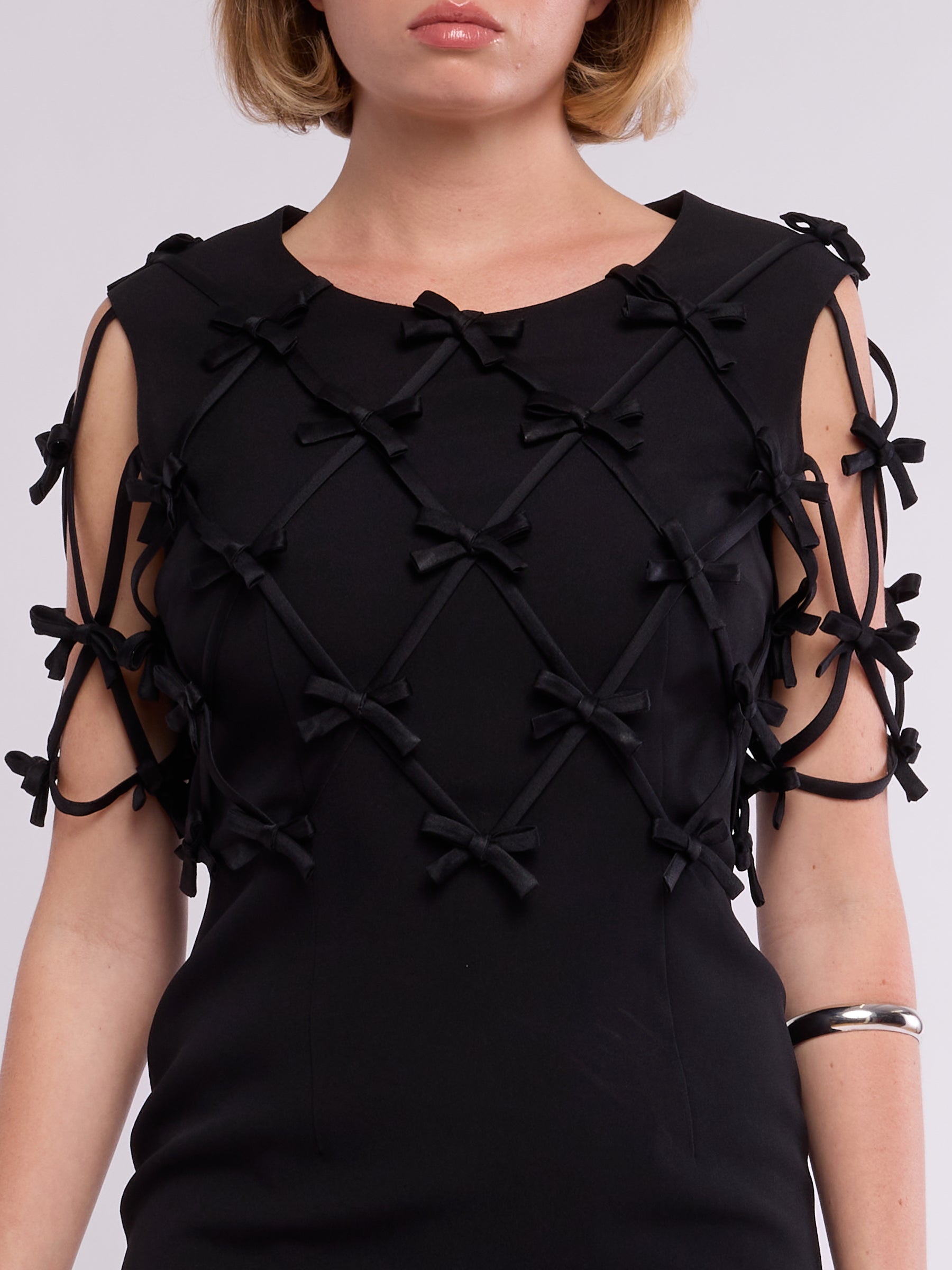 moschino cheap and chic black dress Moschino Cheap & Chic Spring 1993 Carwash Hem Size 6 / 8 Black Vintage 90s Dress