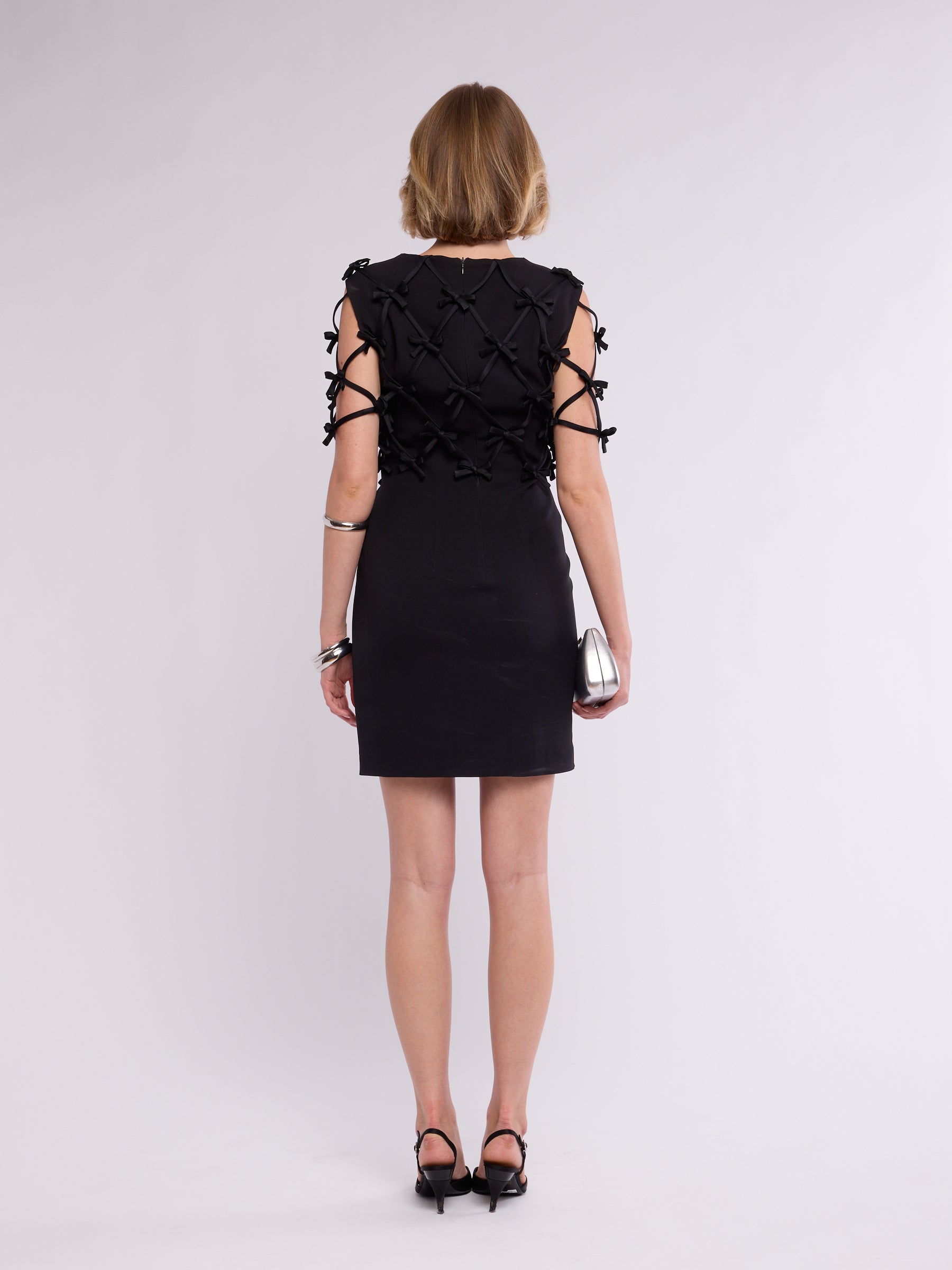 Moschino Cheap & Chic 2000s Black Bow Dress