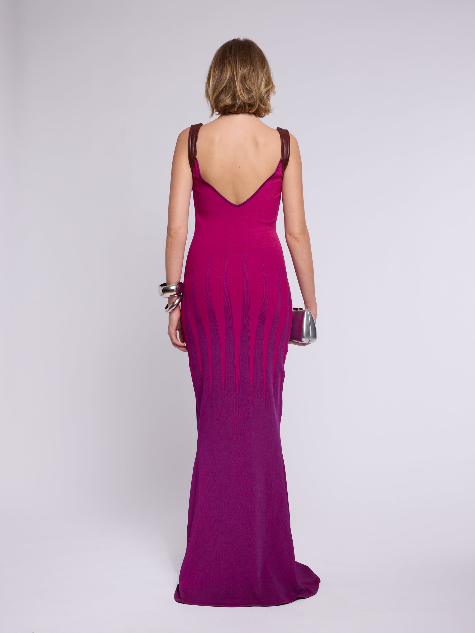 Thierry Mugler Early 2000s Couture Magenta Dress