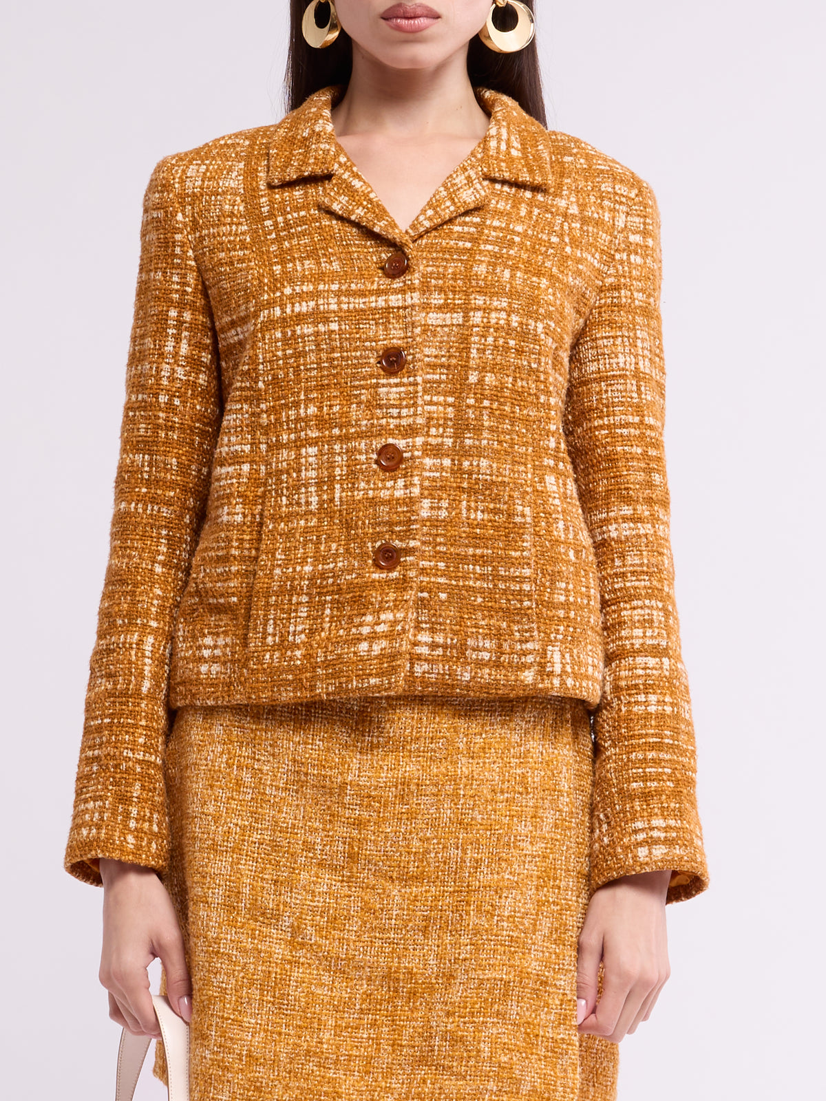 Prada SS 1996 Orange Runway Skirt Suit