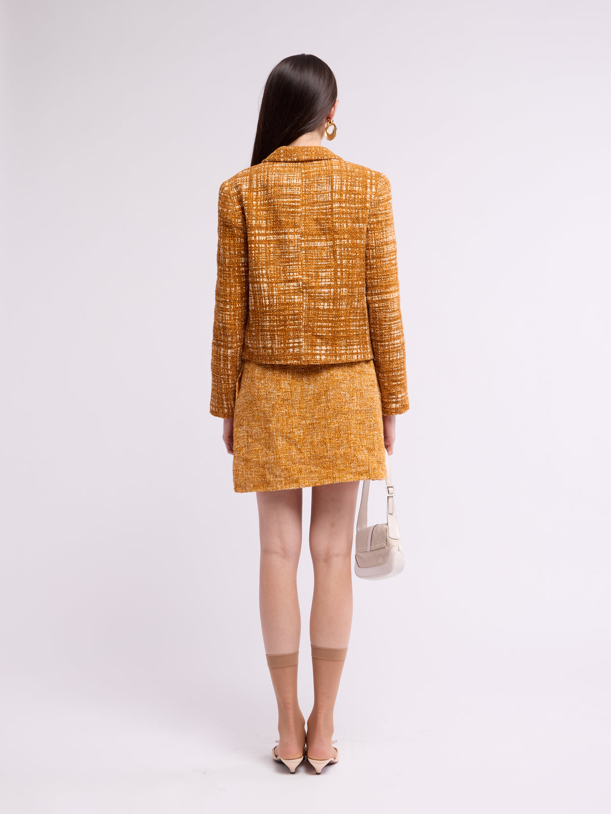 Prada SS 1996 Orange Runway Skirt Suit