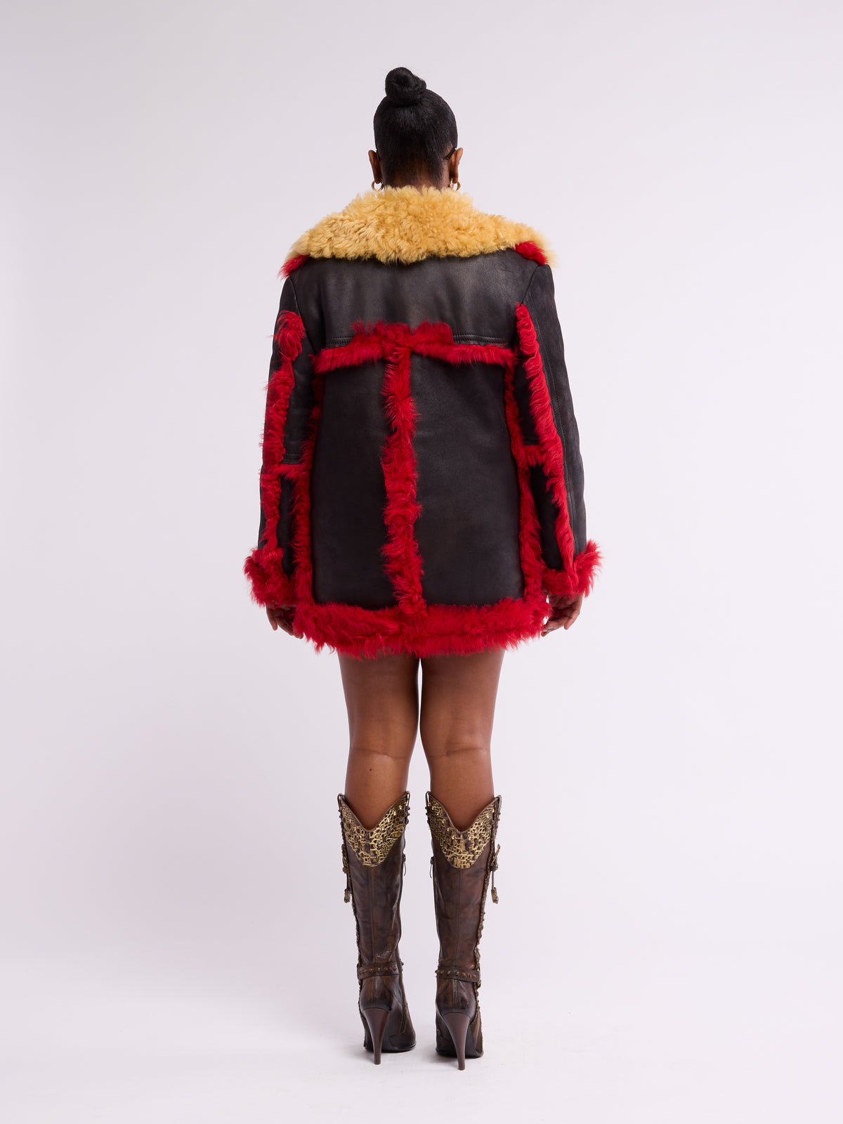 Prada FW 2014 Shearling Leather Coat