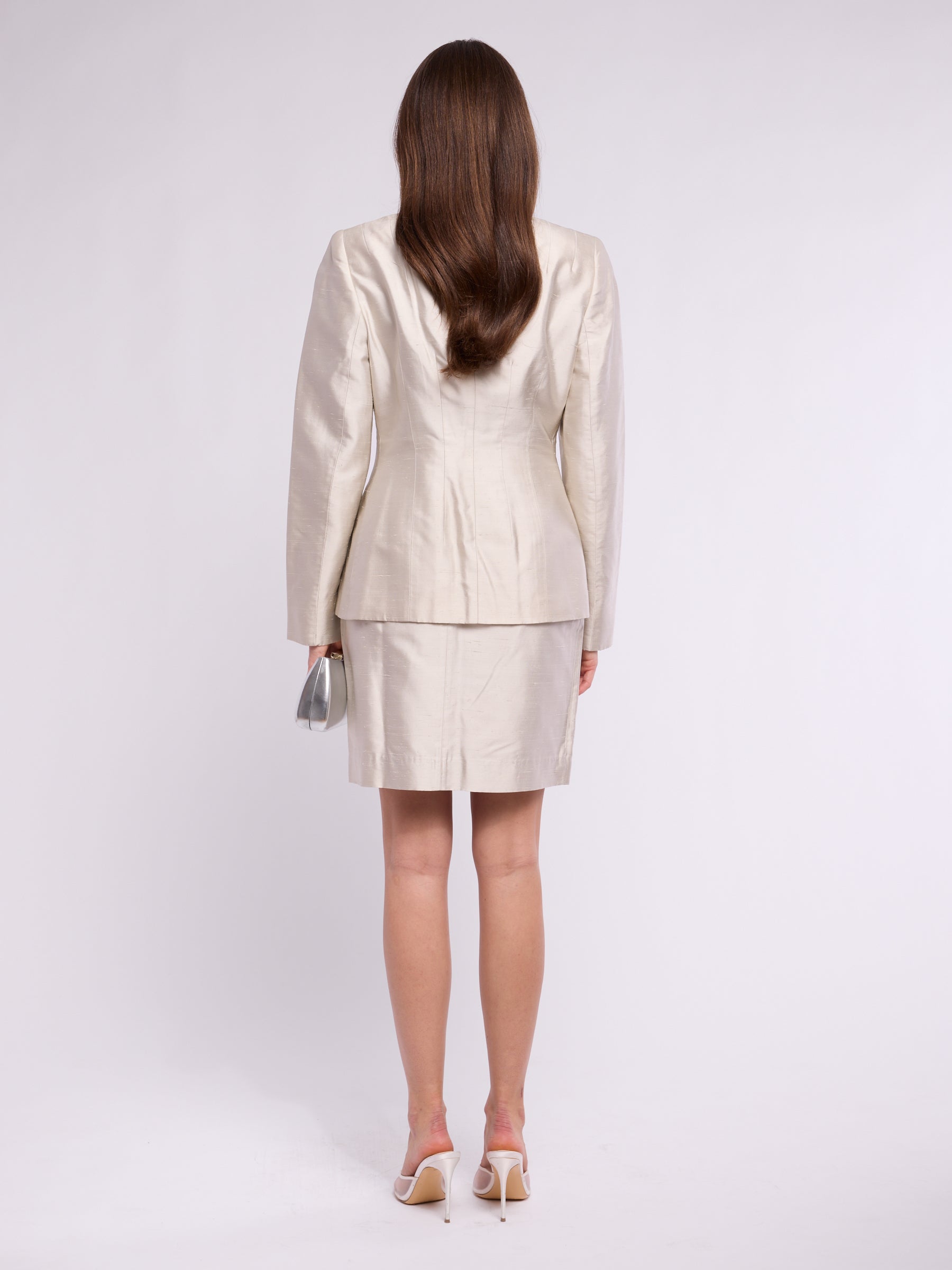 Prada 1990s Silver Suit