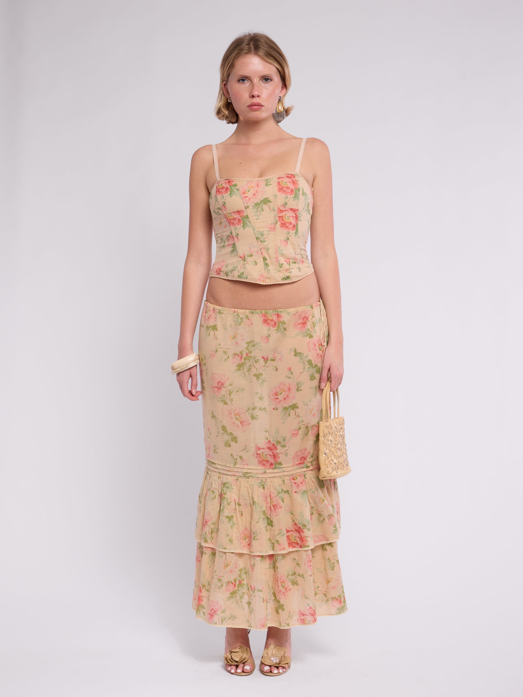Ralph Lauren 2000s Beige Floral Set