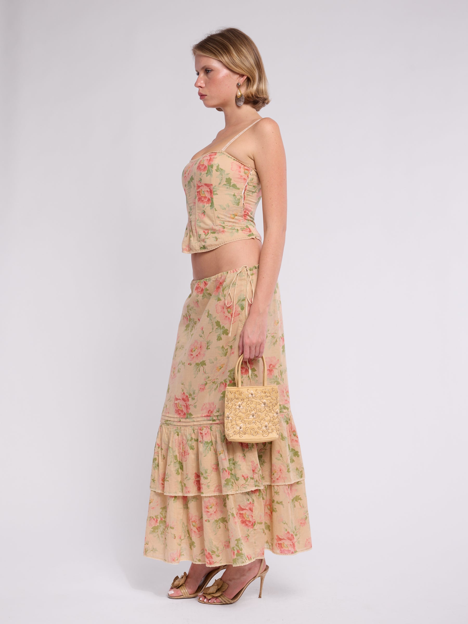 Ralph Lauren 2000s Beige Floral Set