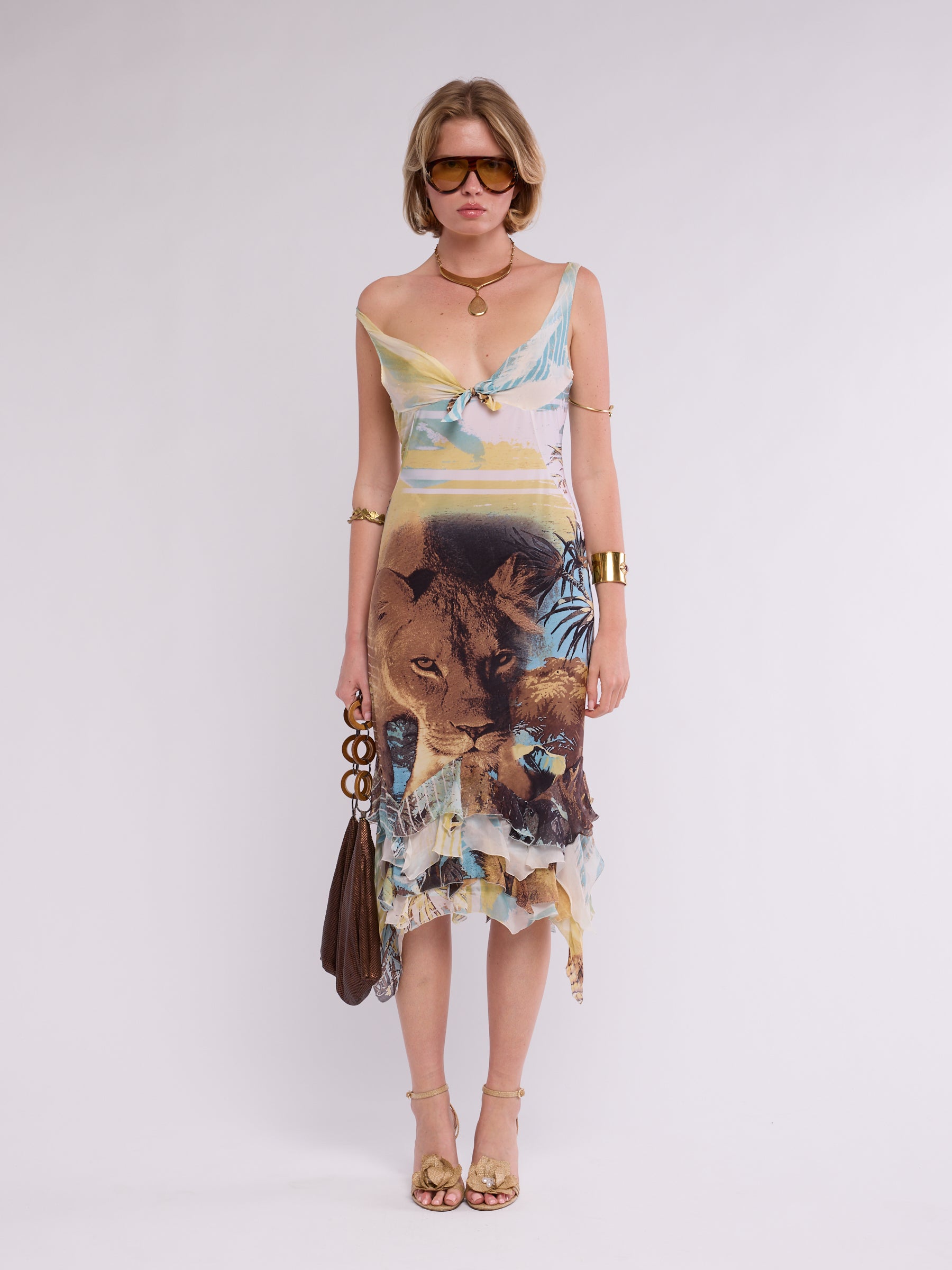 Roberto Cavalli 2002 Lion Dress