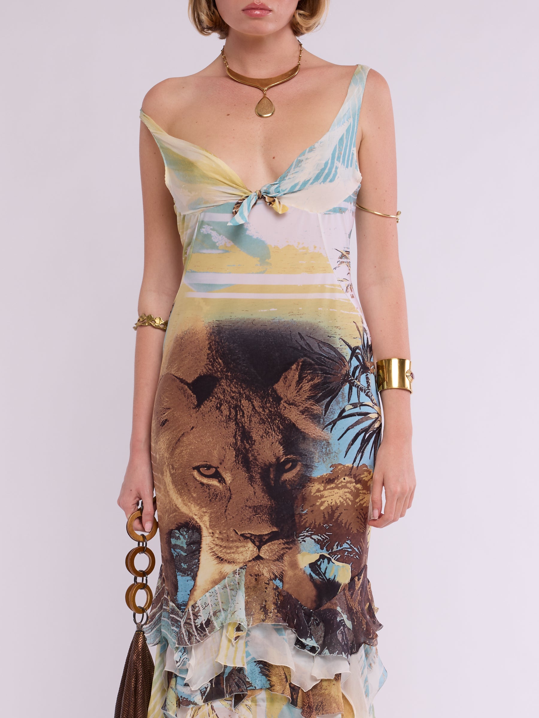 Roberto Cavalli 2002 Lion Dress