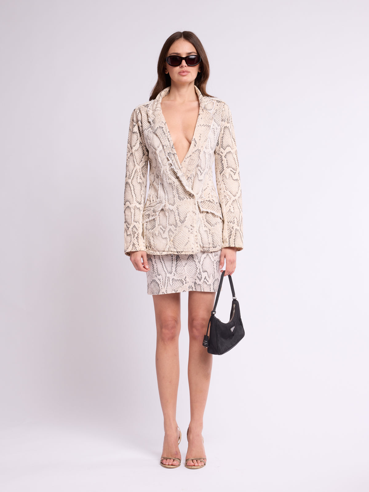 Roberto Cavalli SS 2000 Snakeskin Denim Set