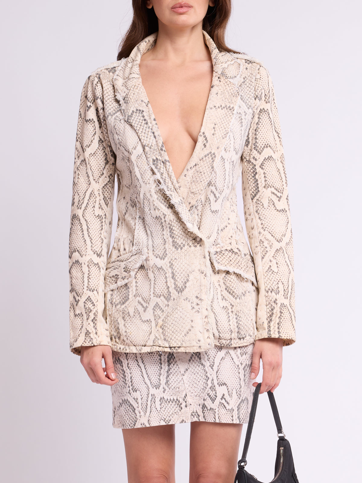 Roberto Cavalli SS 2000 Snakeskin Denim Set