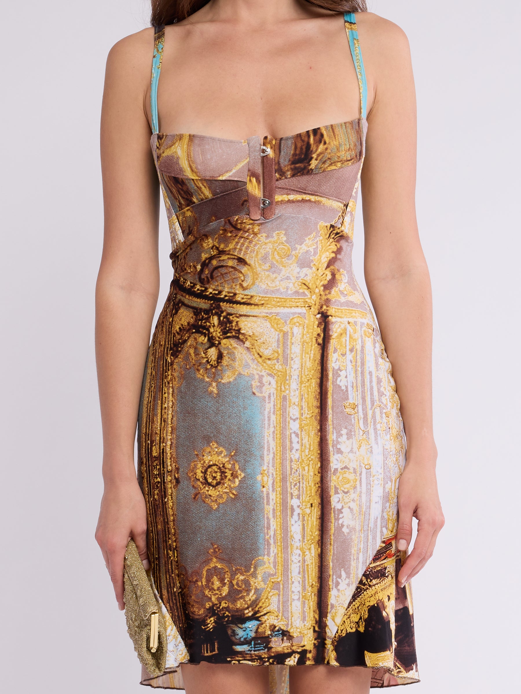 Roberto Cavalli SS 2003 Baroque Mini Dress