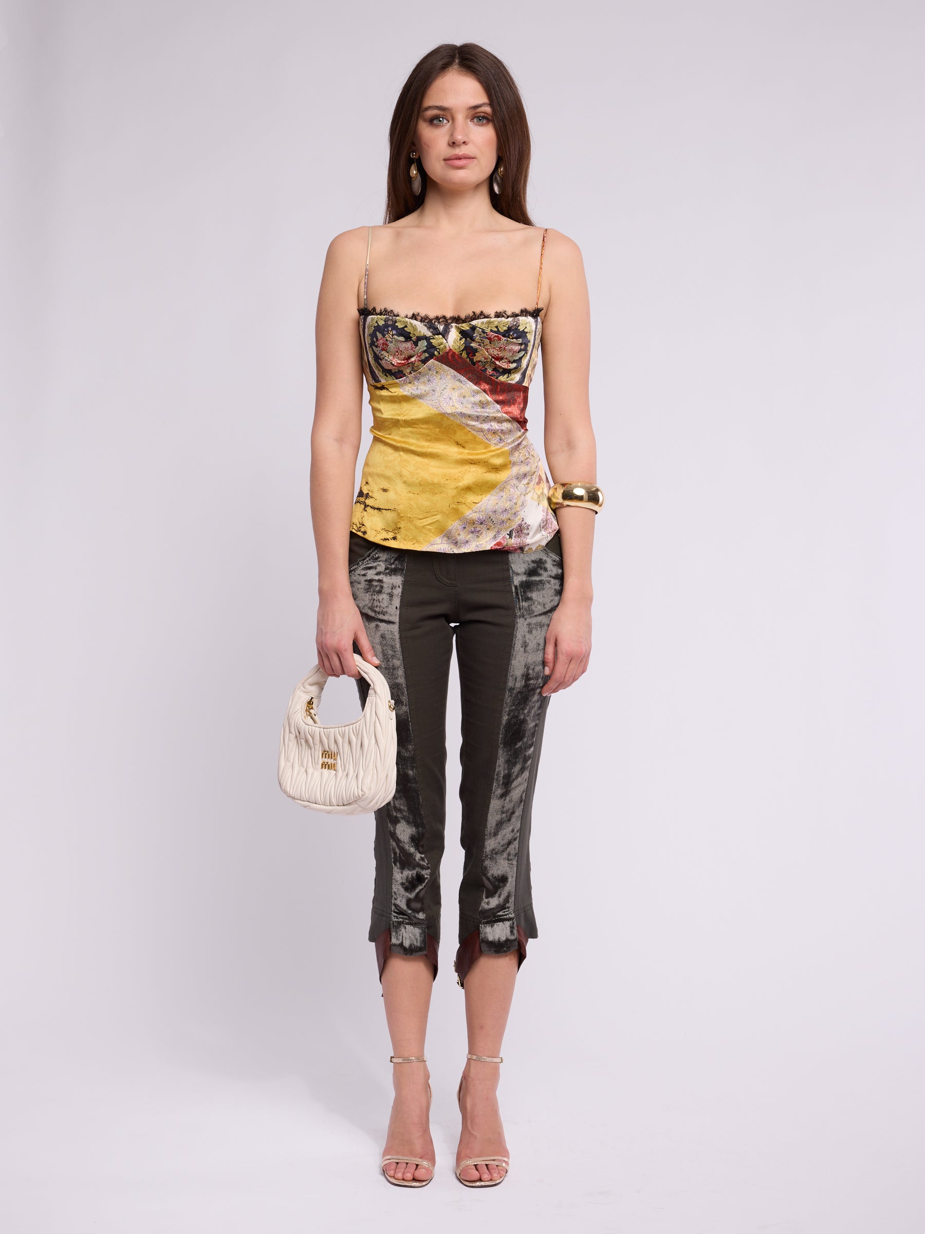 Roberto Cavalli SS 2005 Leather Strap Capris
