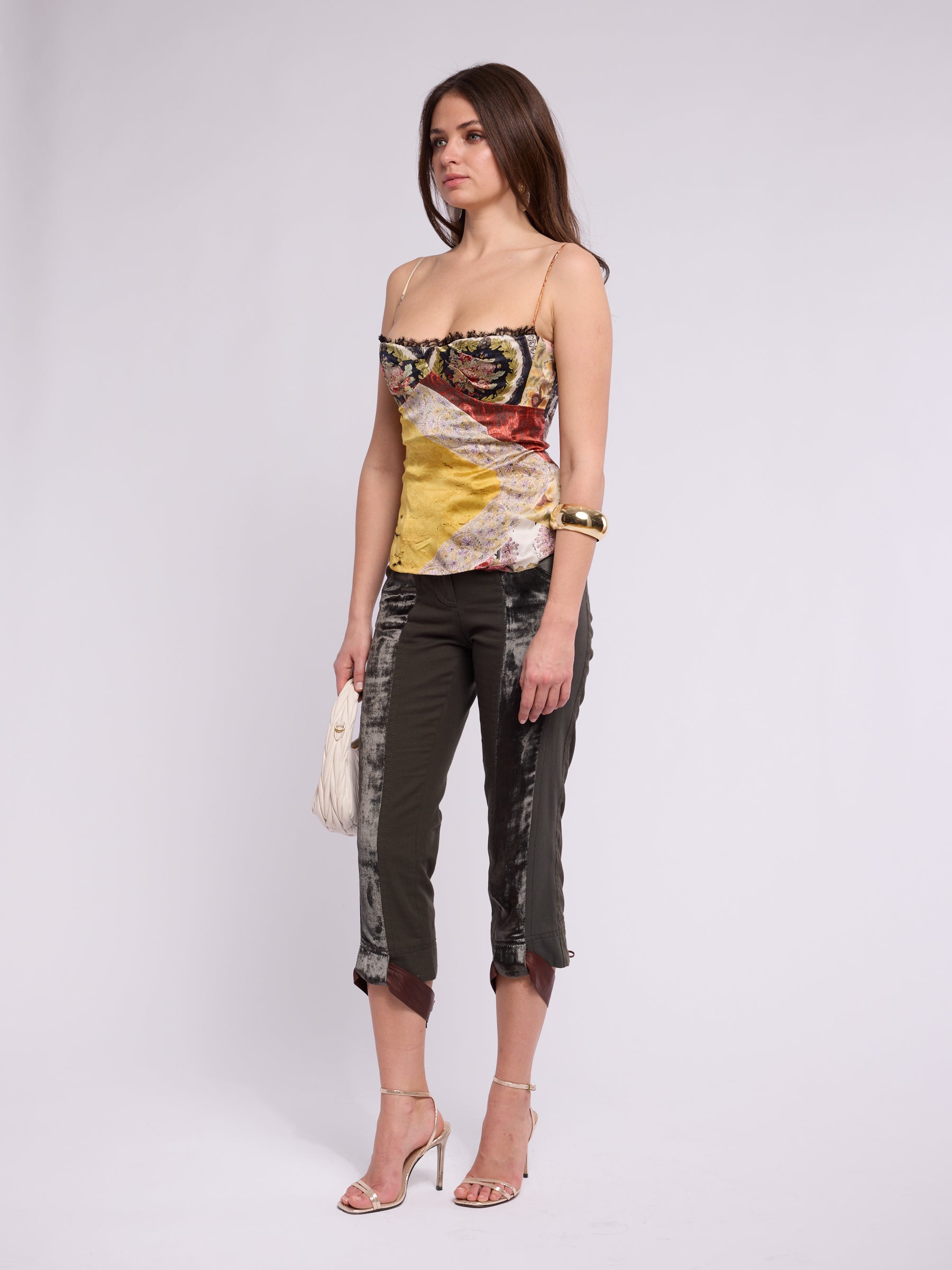 Roberto Cavalli SS 2005 Leather Strap Capris