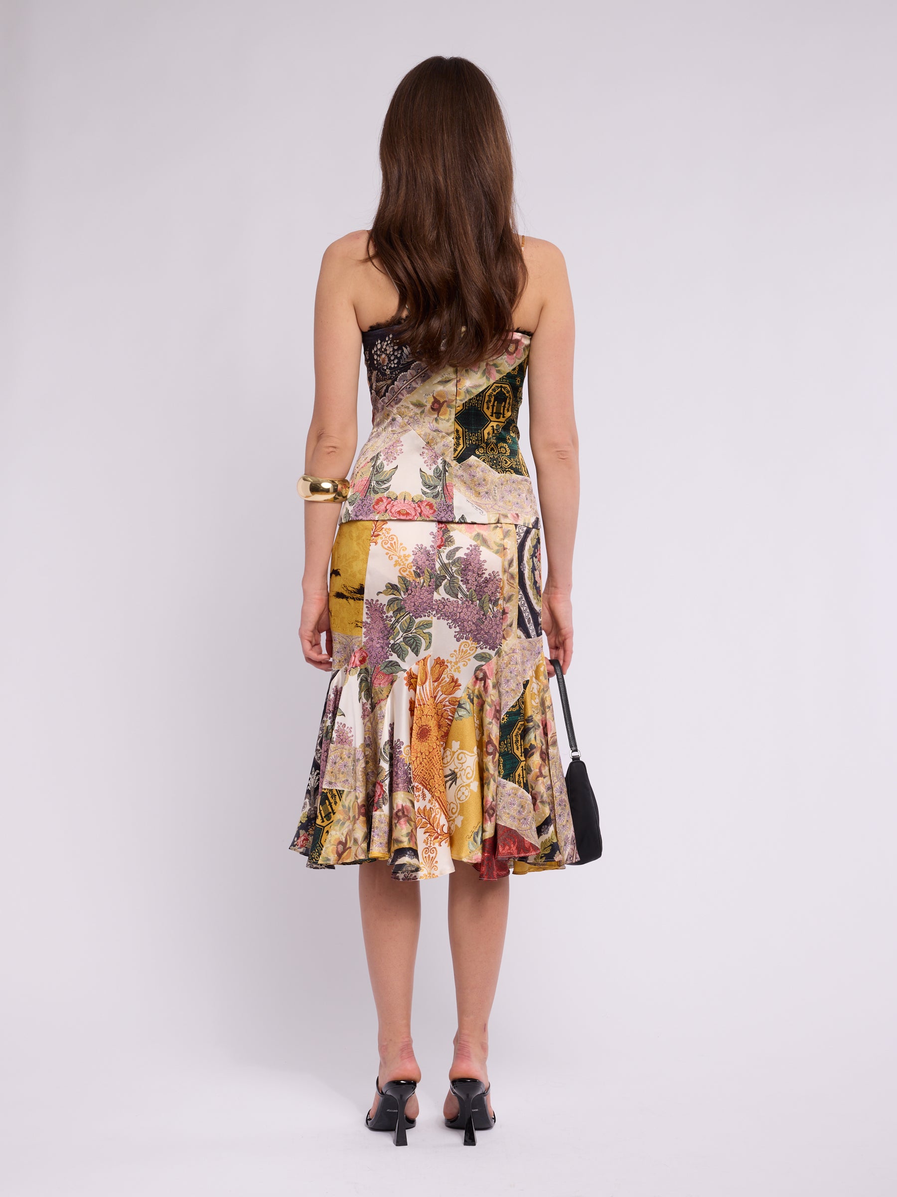 Roberto Cavalli SS 2005 Patchwork Silk Set