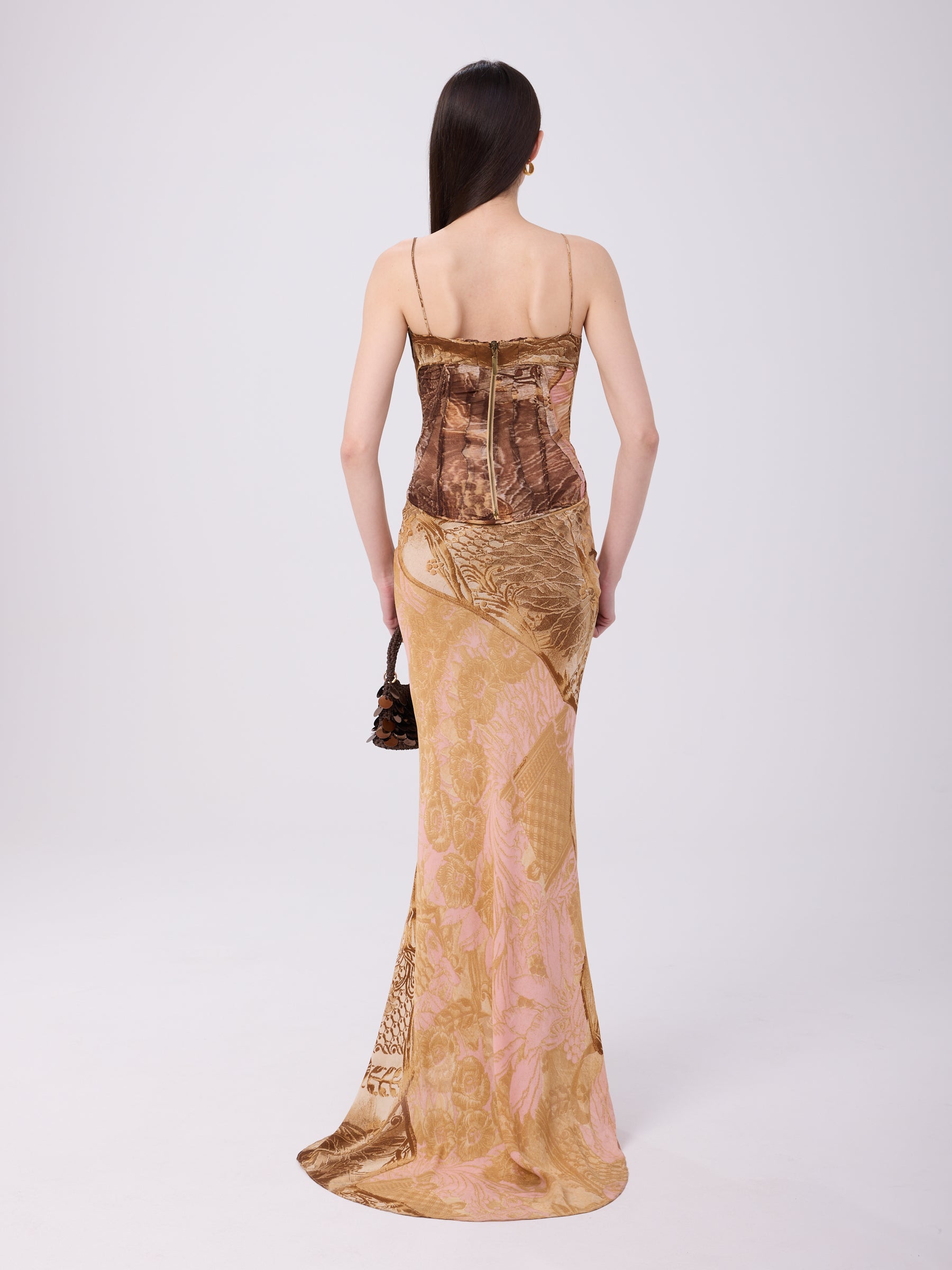 Roberto Cavalli FW 2001 Rare Brown & Pink Gown