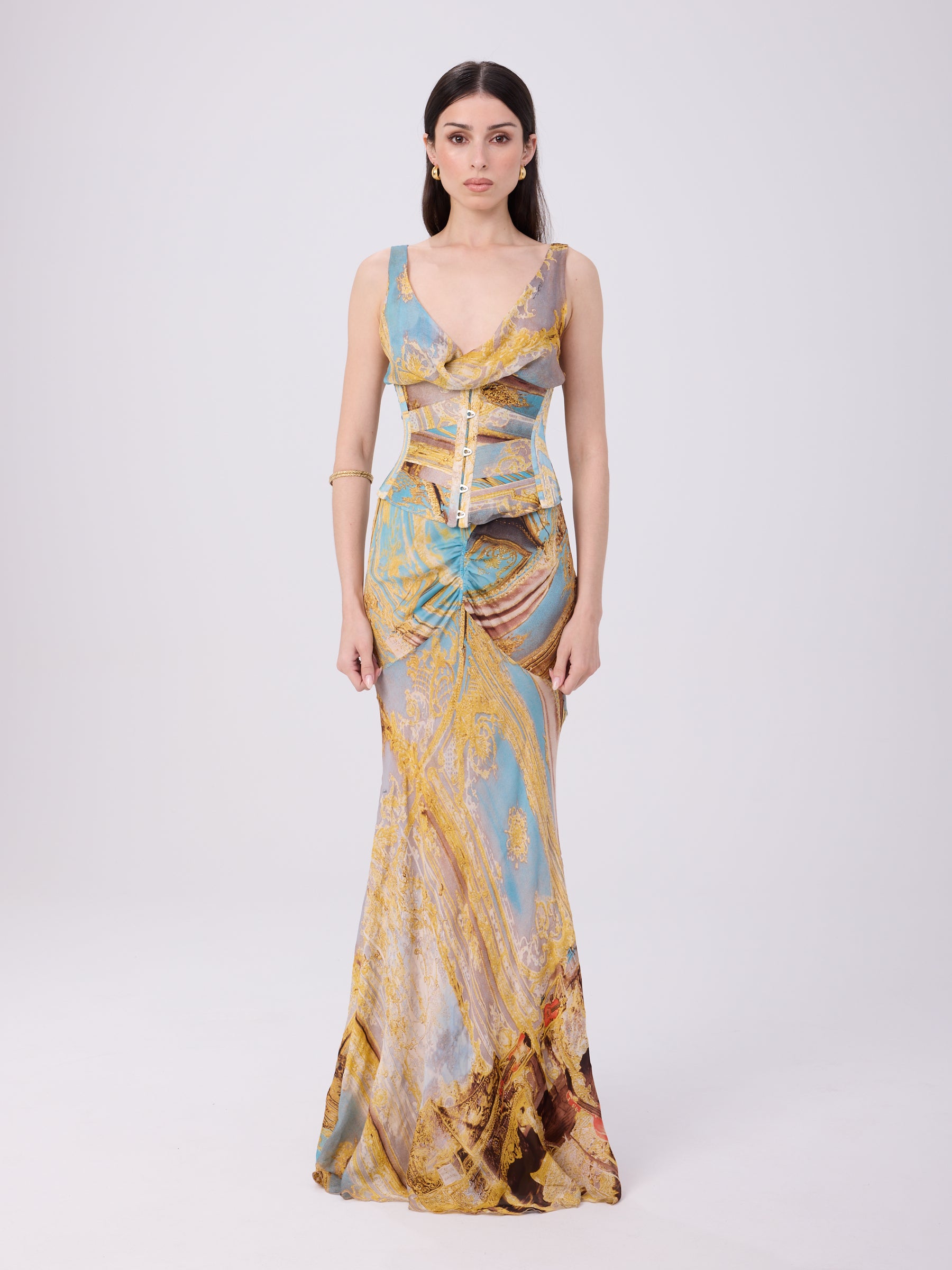 Roberto Cavalli SS 2003 Baroque Corset & Gown