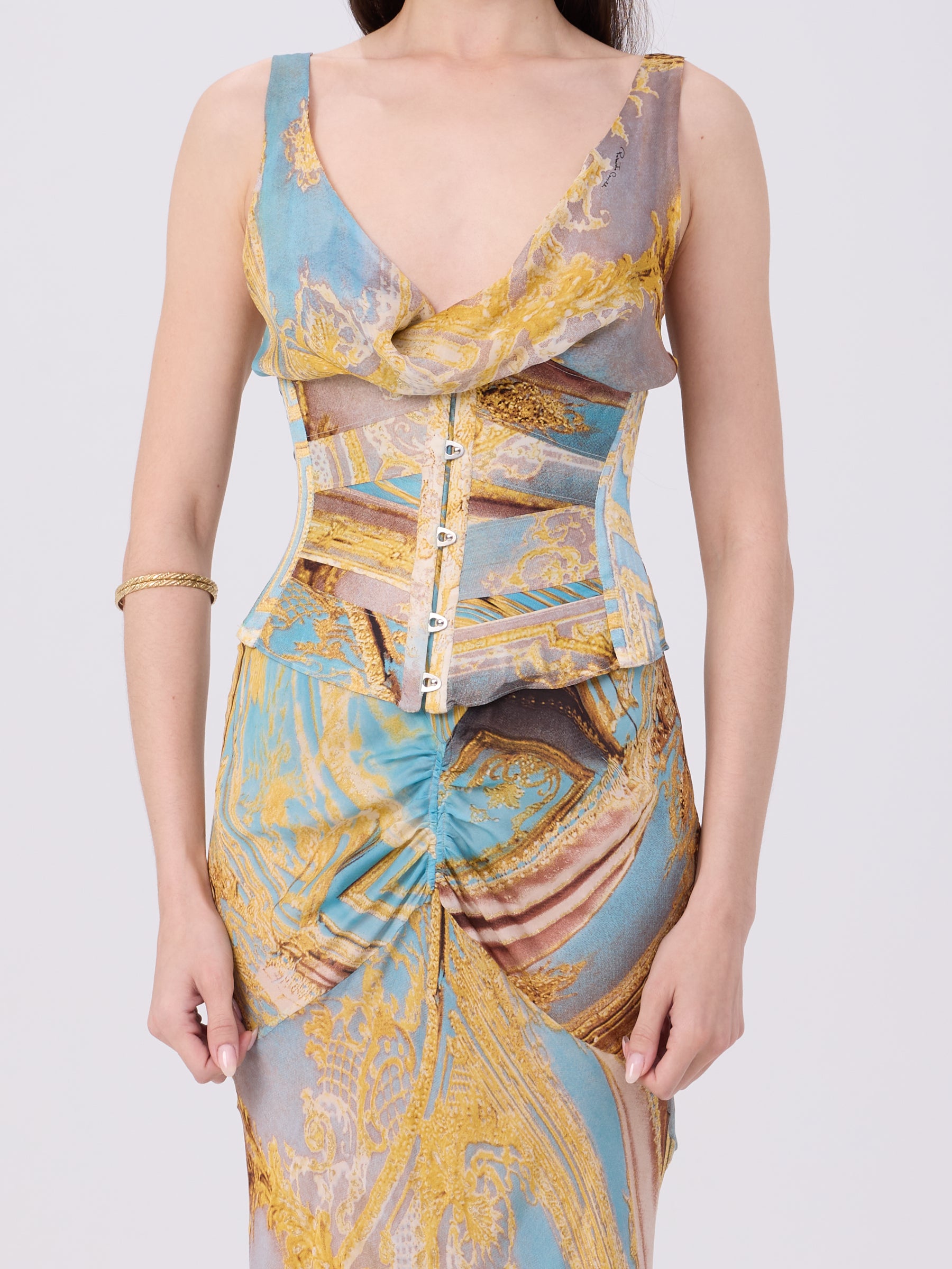 Roberto Cavalli SS 2003 Baroque Corset & Gown