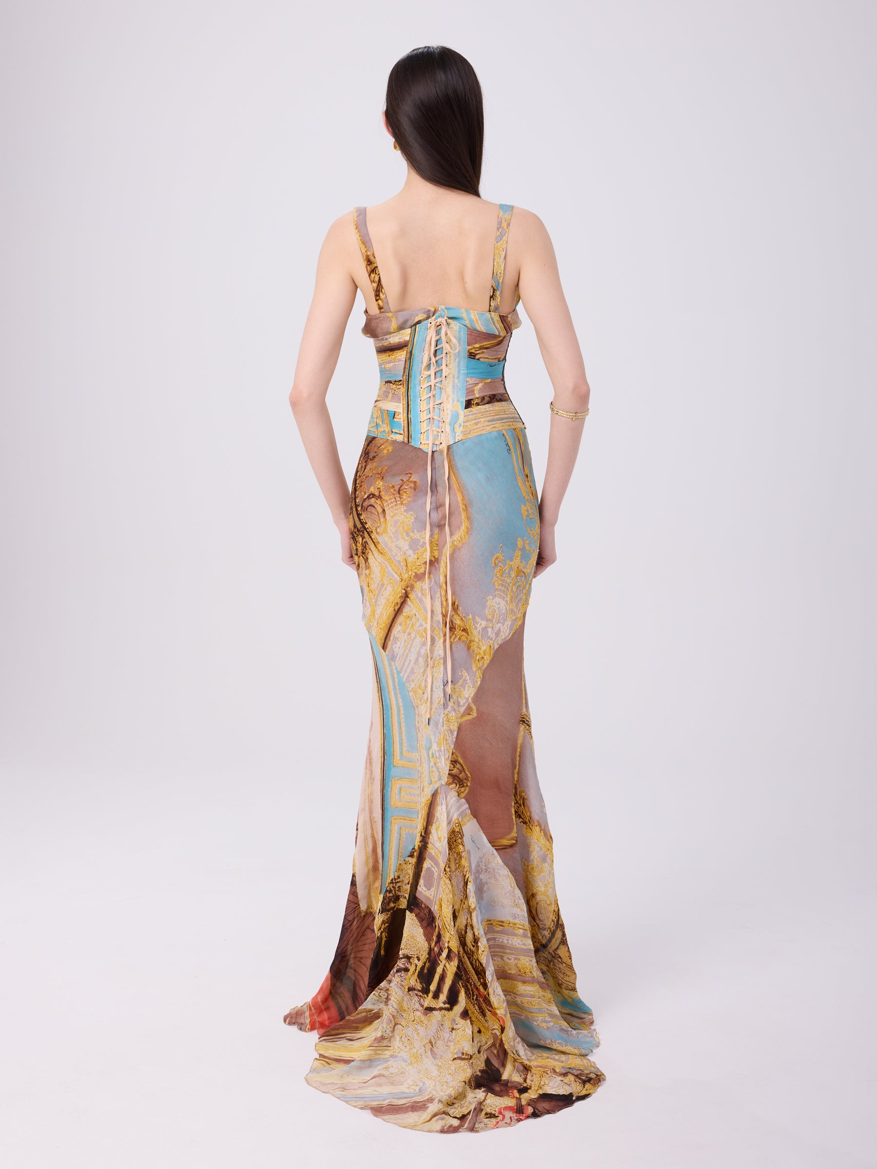 Roberto Cavalli SS 2003 Baroque Corset & Gown