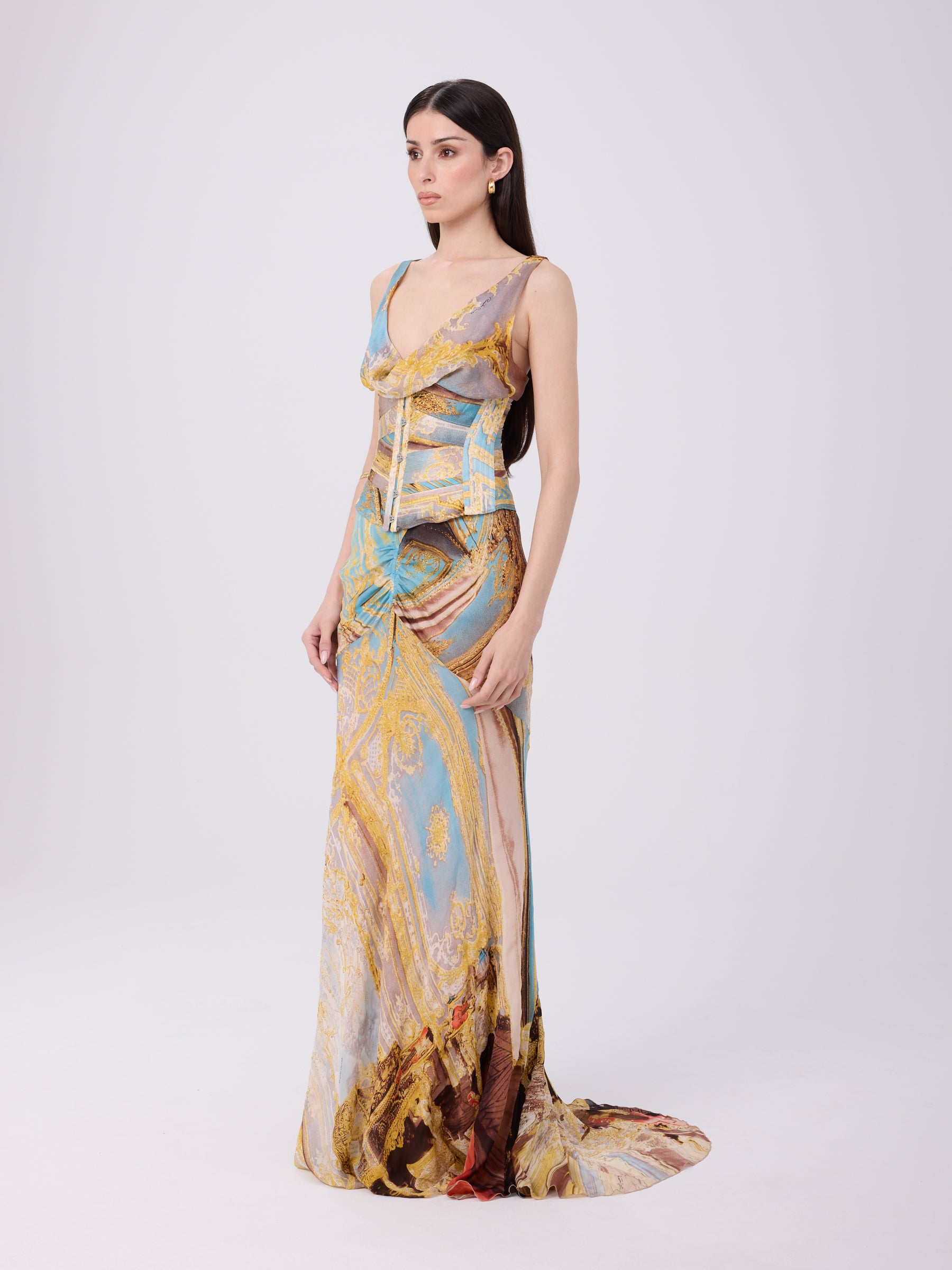 Roberto Cavalli SS 2003 Baroque Corset & Gown