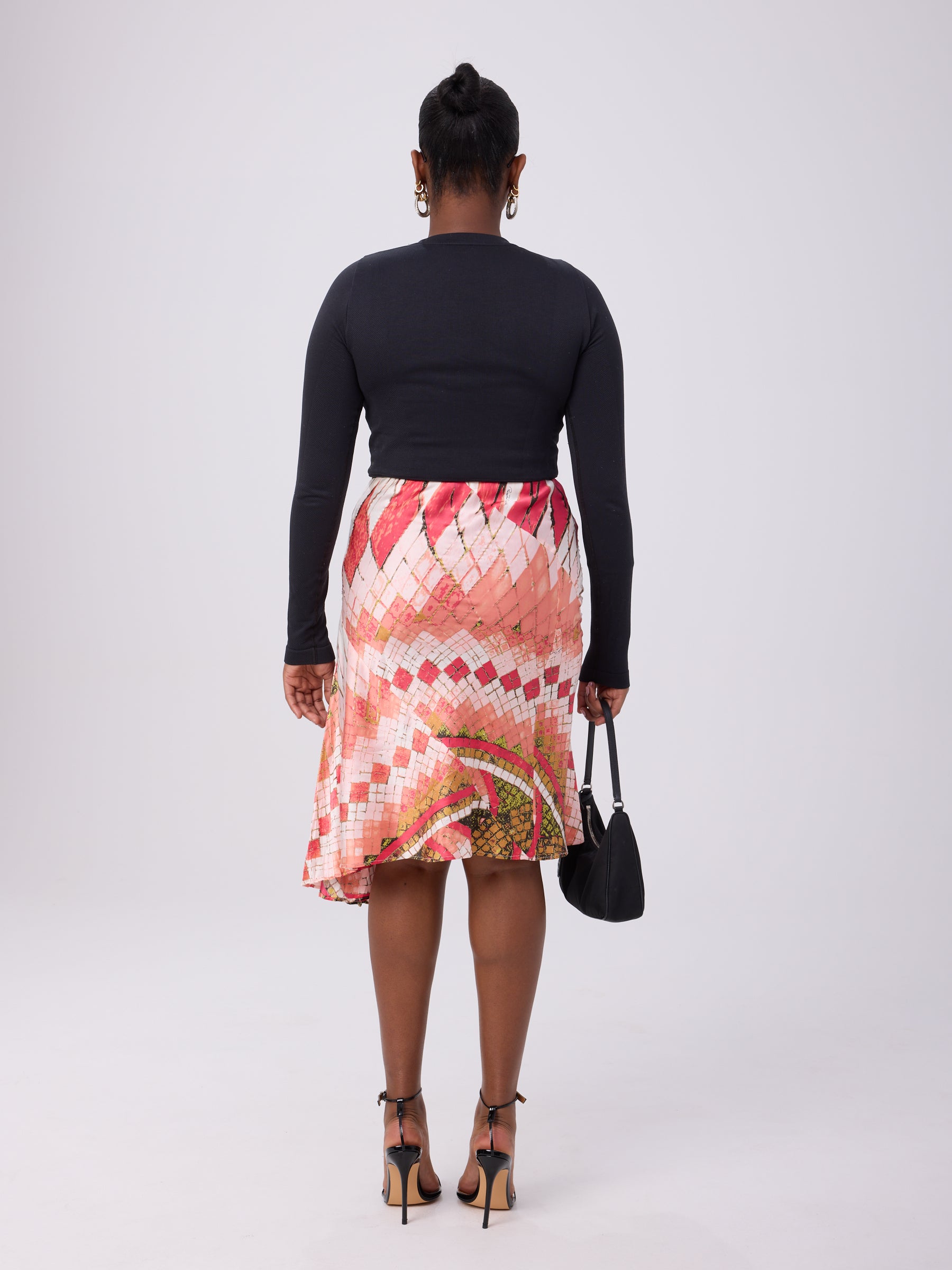 Roberto Cavalli SS 2004 Mosaic Print Skirt