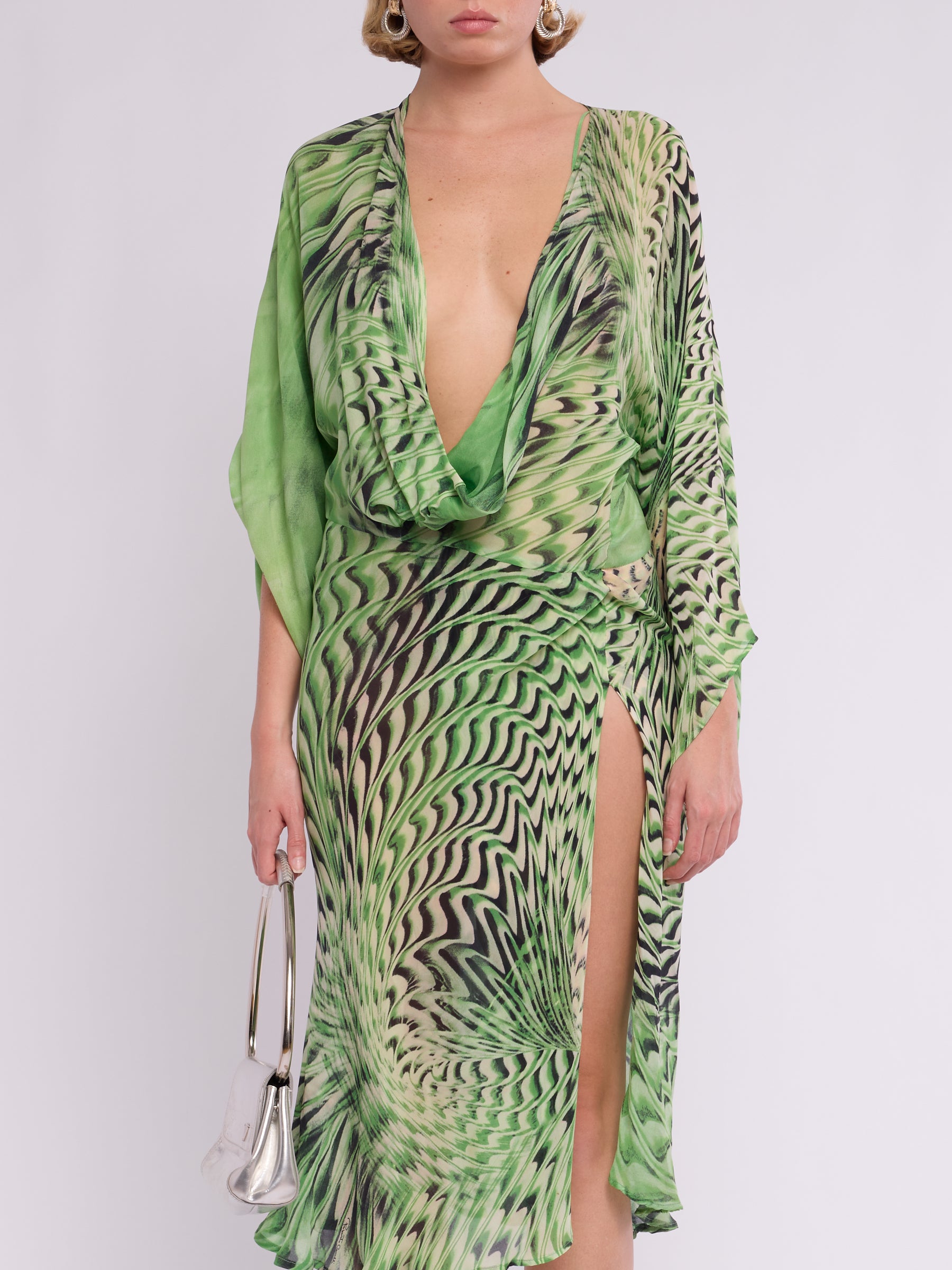 neon green dress for women Fluorescent Green Long Dress M