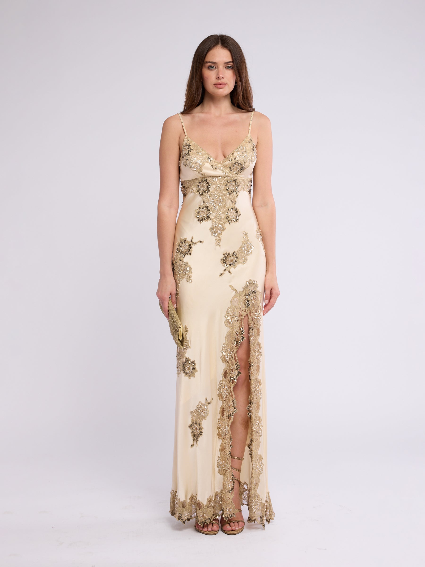 sue wong dresses Stunning Sequin Beaded Dress Gown 12 inspired style Sue Wong 2000s Sequin Embroidered