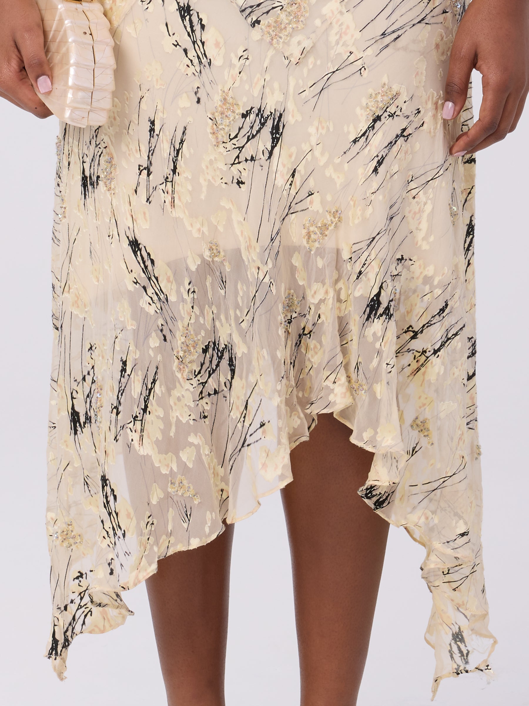 sue wong beaded dress Sue Wong 2000s Ivory Beaded Dress